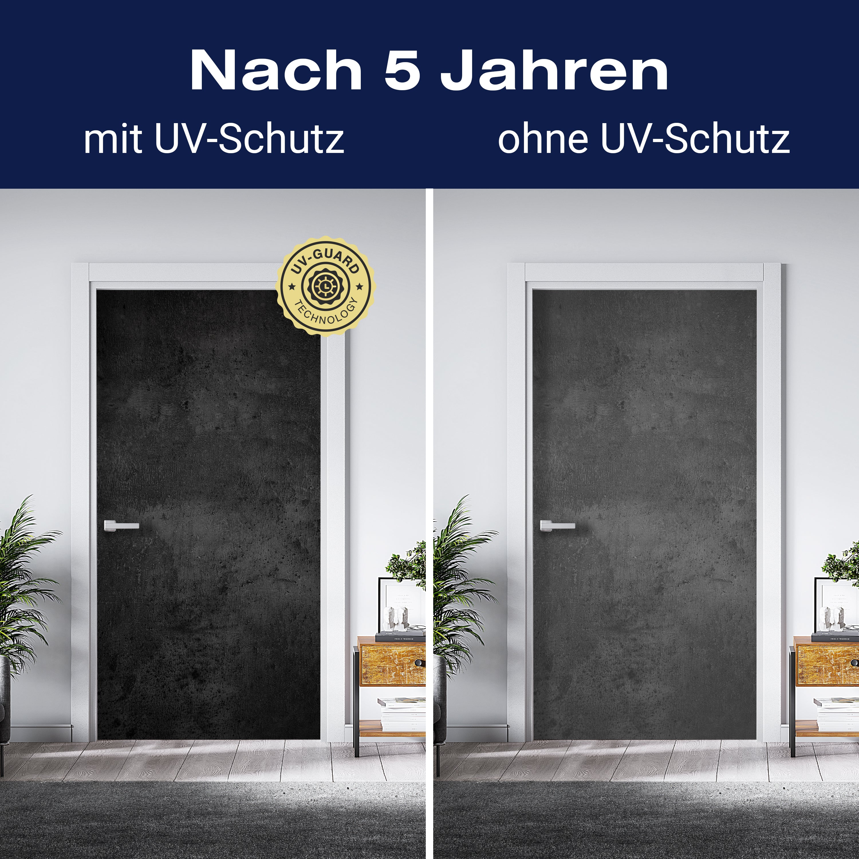 Türtapete Dunkle Betonwand, Schwarz, Mauer M1168 - Bild 4 Türtapete Dunkle Betonwand, Schwarz, Mauer M1168 - Bild 4