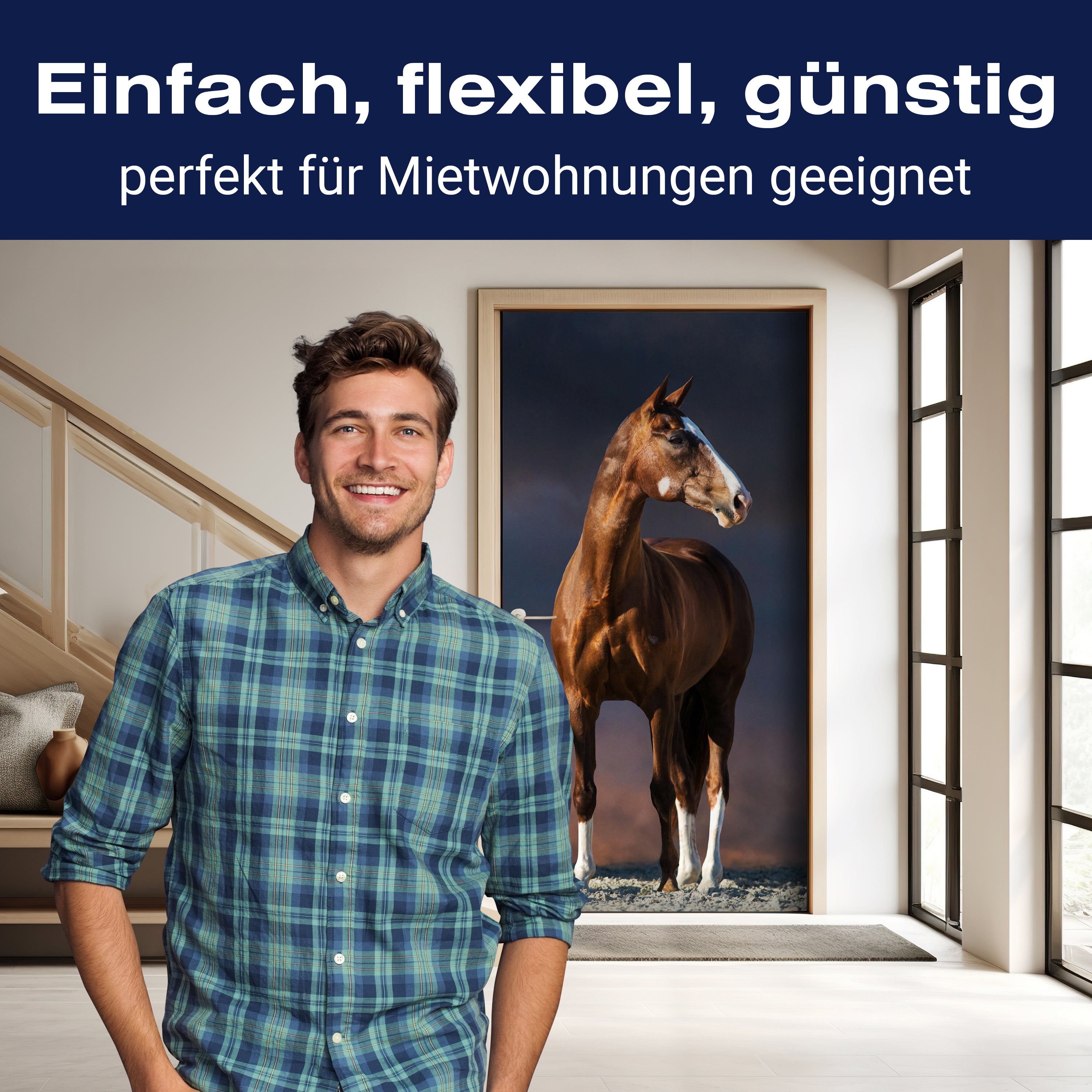 Türtapete Pferd auf Pfad, dunkle Wolken, Tiere M1175 - Bild 3 Türtapete Pferd auf Pfad, dunkle Wolken, Tiere M1175 - Bild 3