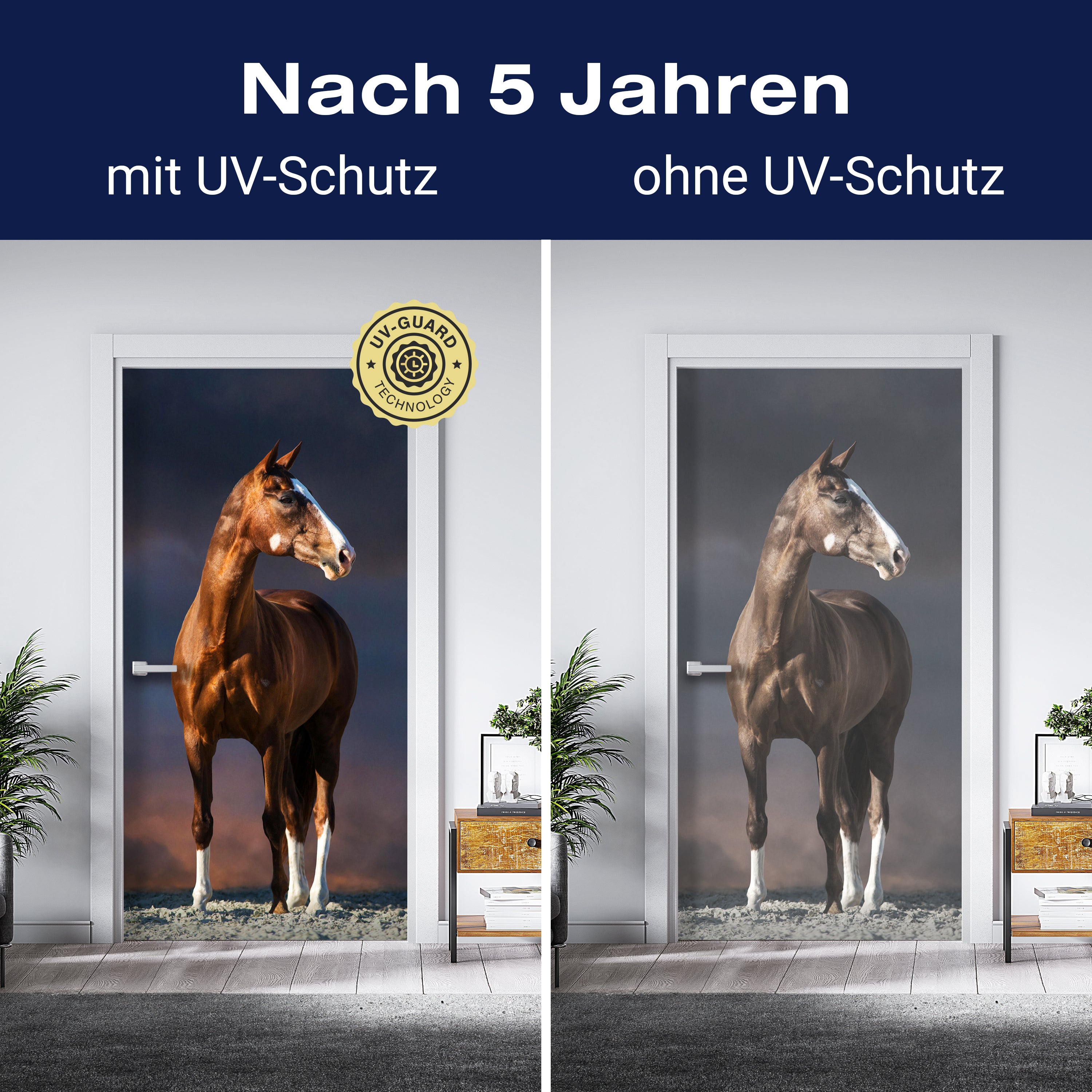 Türtapete Pferd auf Pfad, dunkle Wolken, Tiere M1175 - Bild 4 Türtapete Pferd auf Pfad, dunkle Wolken, Tiere M1175 - Bild 4