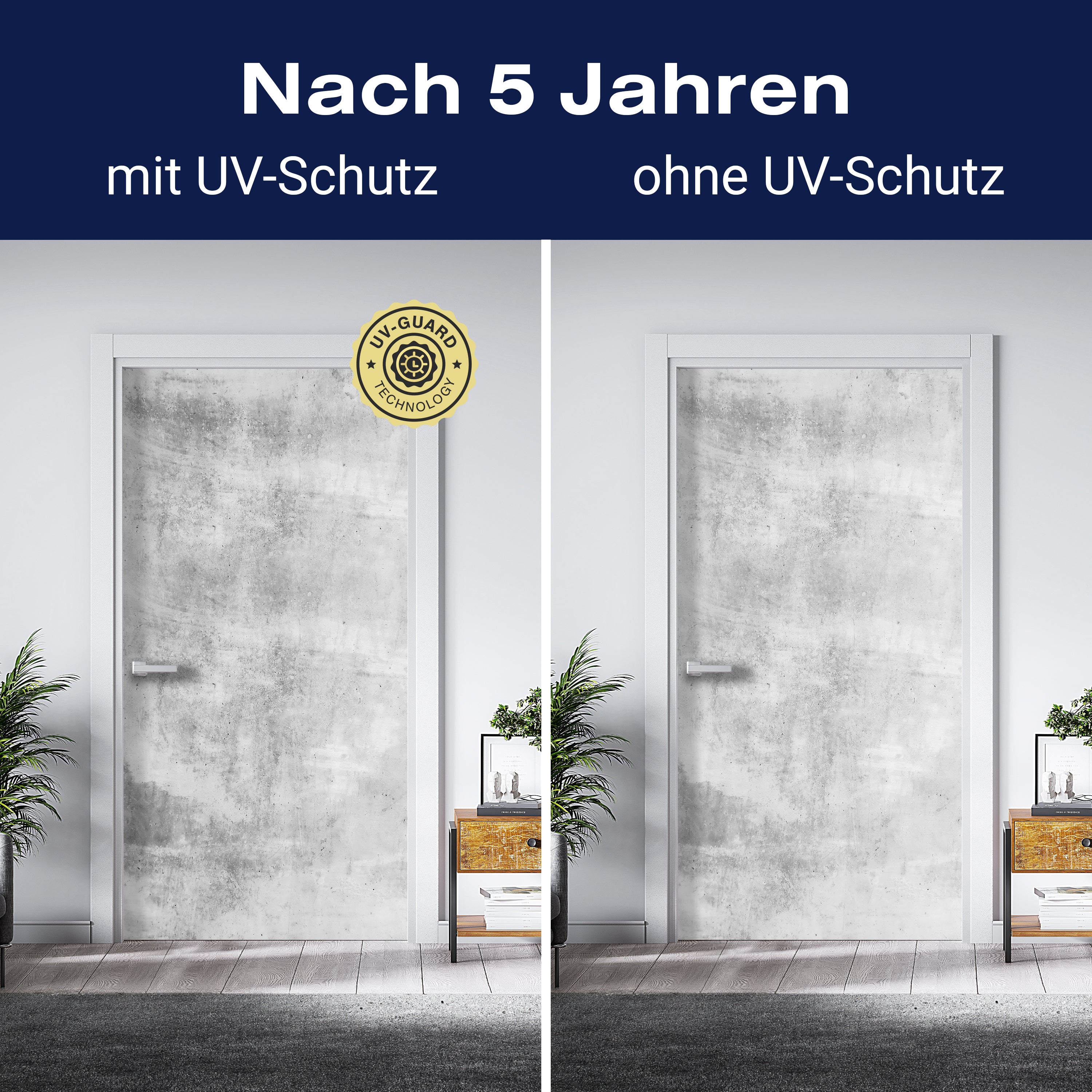 Türtapete helle Betonwand, Weiß, Grau M1179 - Bild 4 Türtapete helle Betonwand, Weiß, Grau M1179 - Bild 4