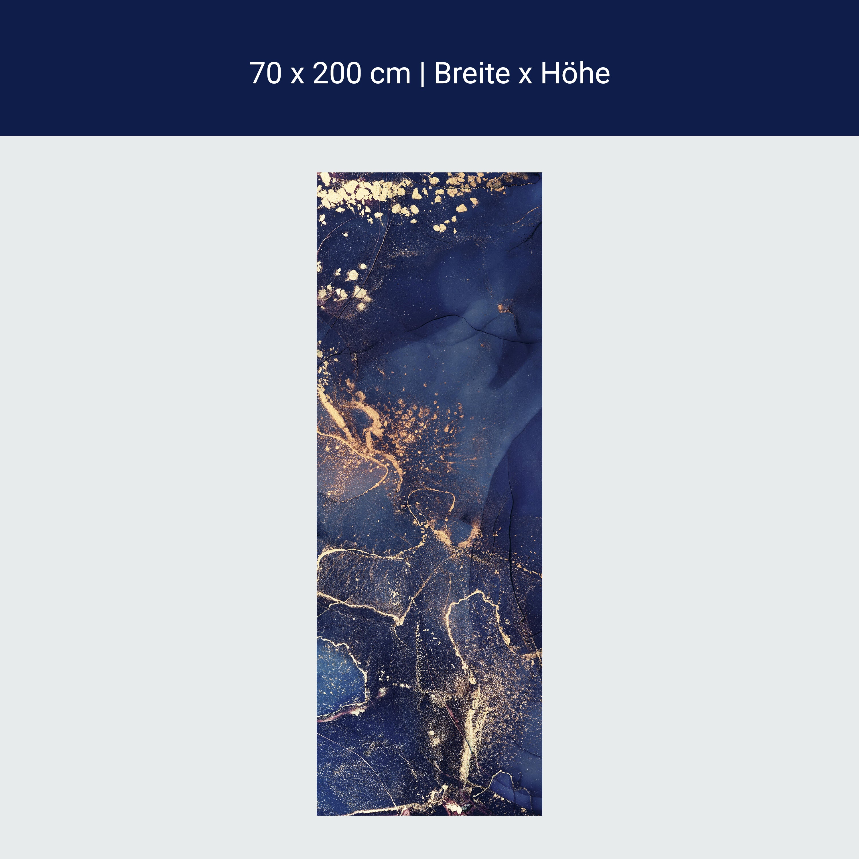 Türtapete blauer Marmor mit Gold, Blau M1180 Türtapete blauer Marmor mit Gold, Blau M1180