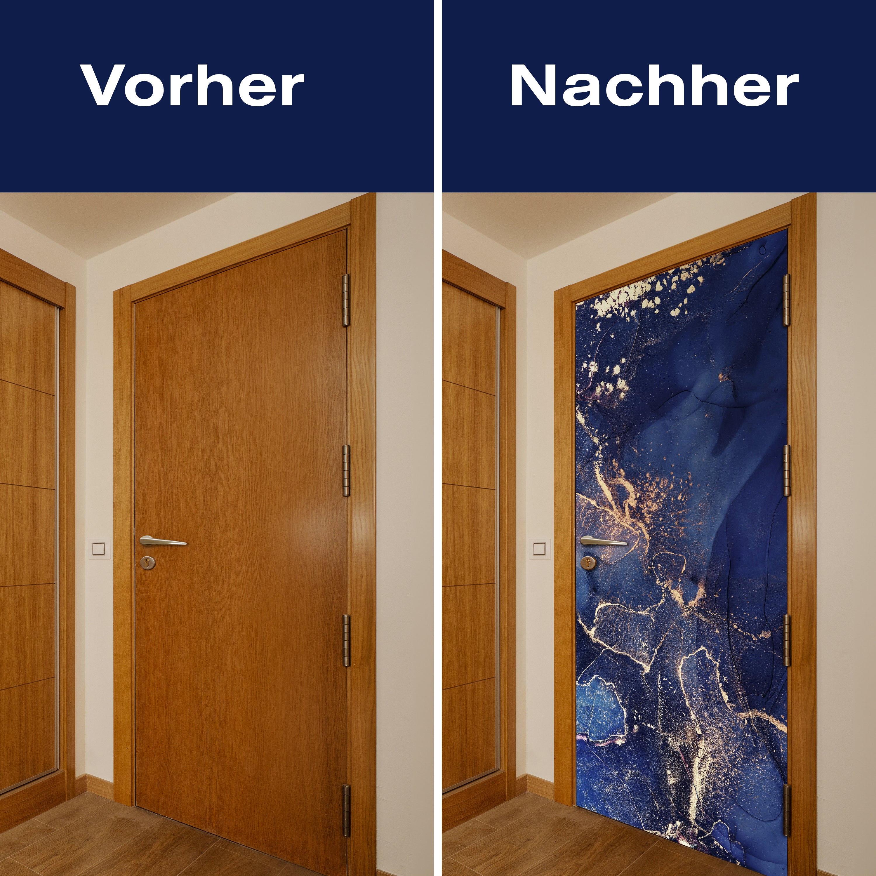 Türtapete blauer Marmor mit Gold, Blau M1180 - Bild 10 Türtapete blauer Marmor mit Gold, Blau M1180 - Bild 10