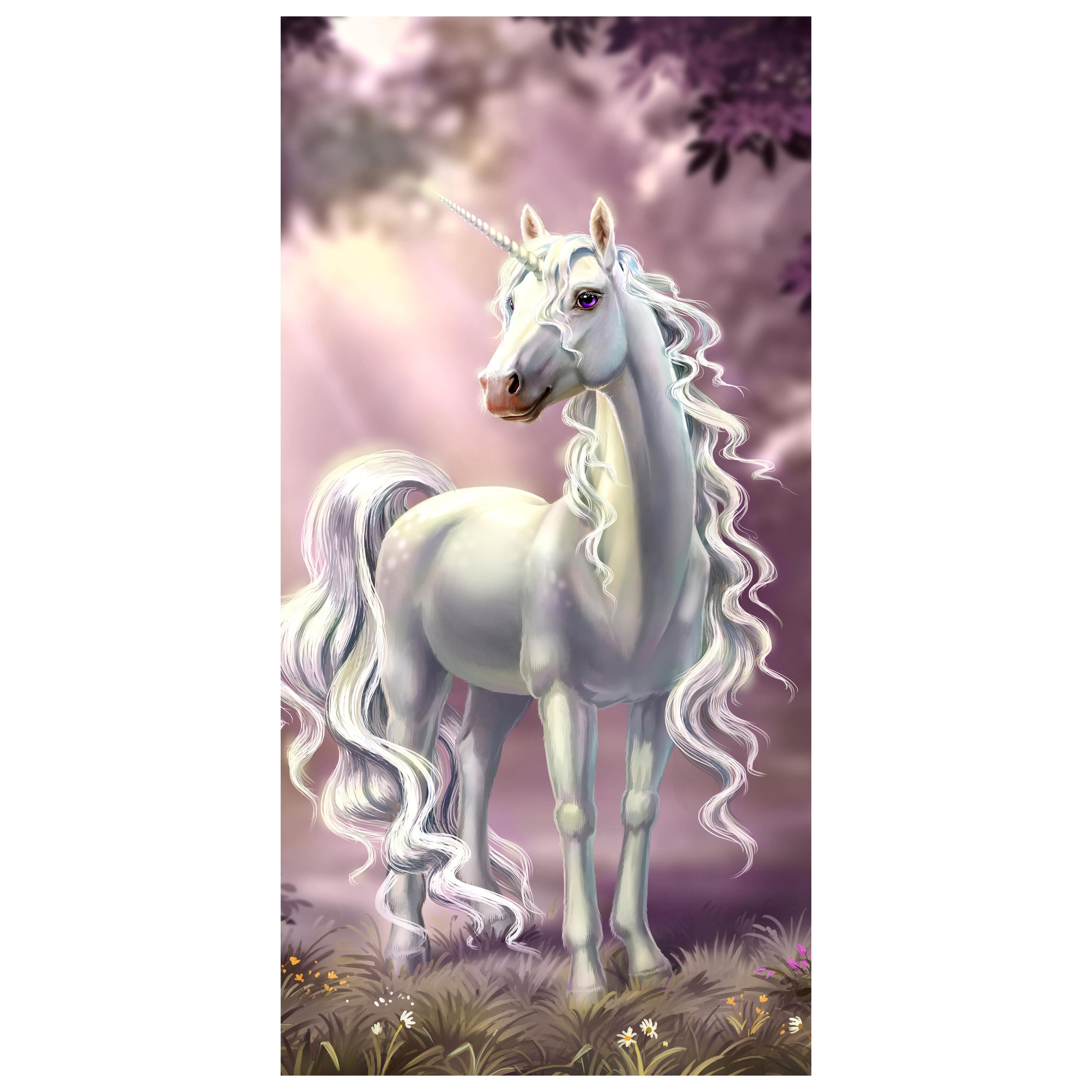 Türtapete Prinzessinnen Einhorn, Weiß, Fantasy M1186 - Bild 2 Türtapete Prinzessinnen Einhorn, Weiß, Fantasy M1186 - Bild 2