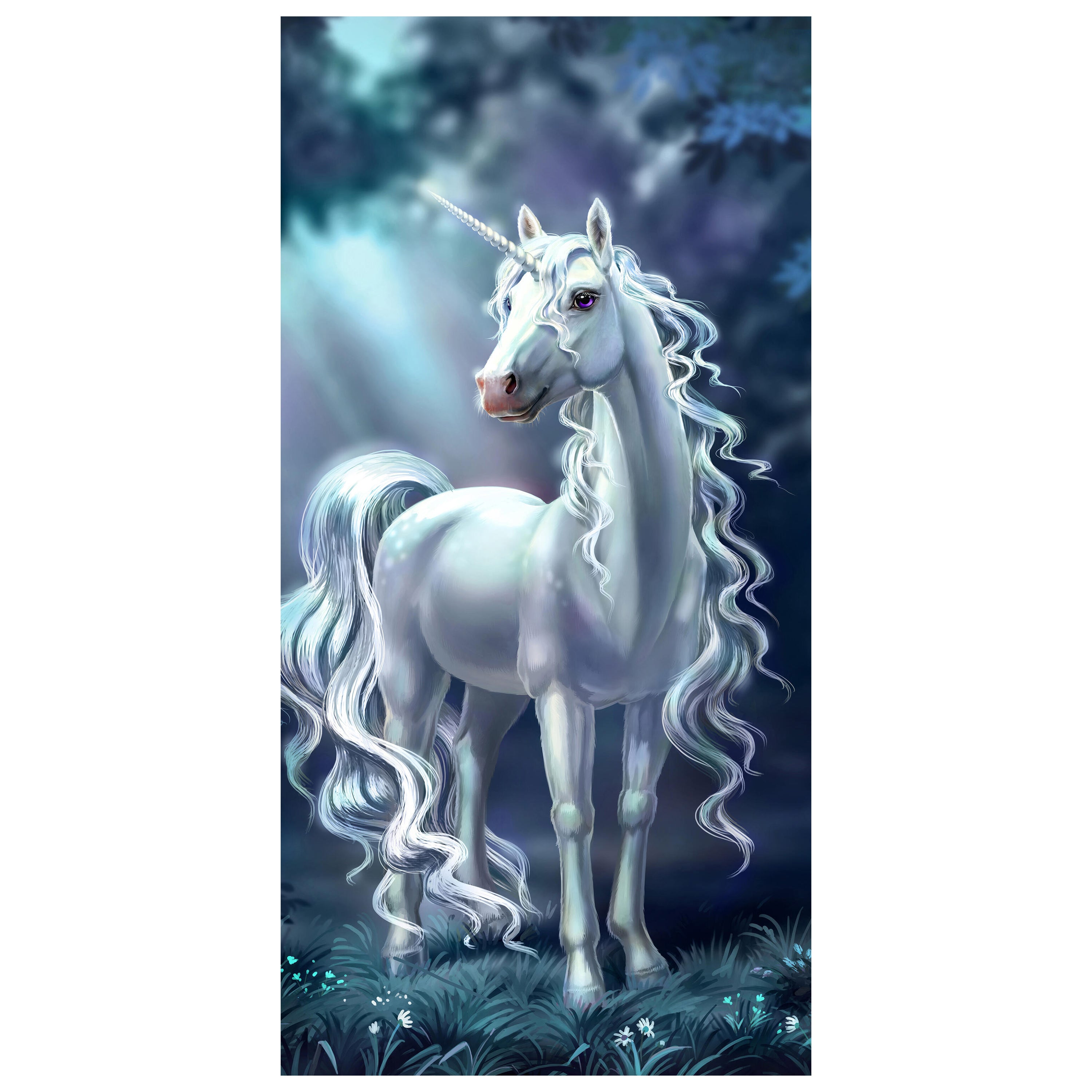 Türtapete schimmerndes Einhorn im Wald, Fantasy M1187 - Bild 2 Türtapete schimmerndes Einhorn im Wald, Fantasy M1187 - Bild 2