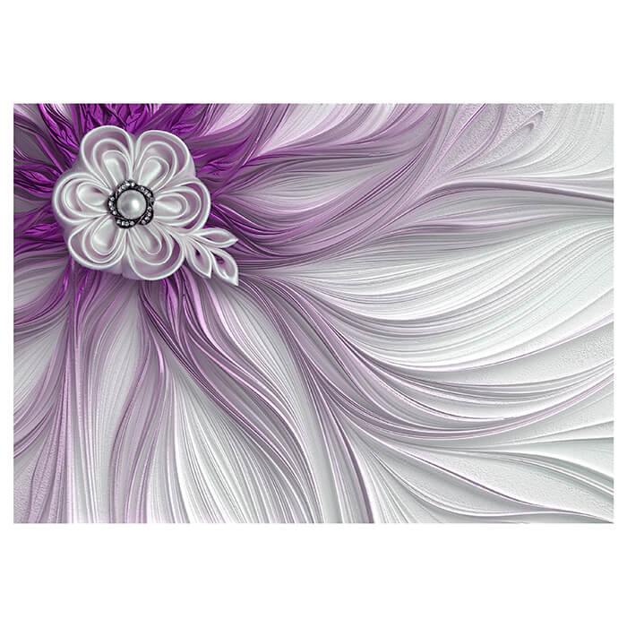 Fototapete Perlen violett Blume M1196 - Bild 2 Fototapete Perlen violett Blume M1196 - Bild 2
