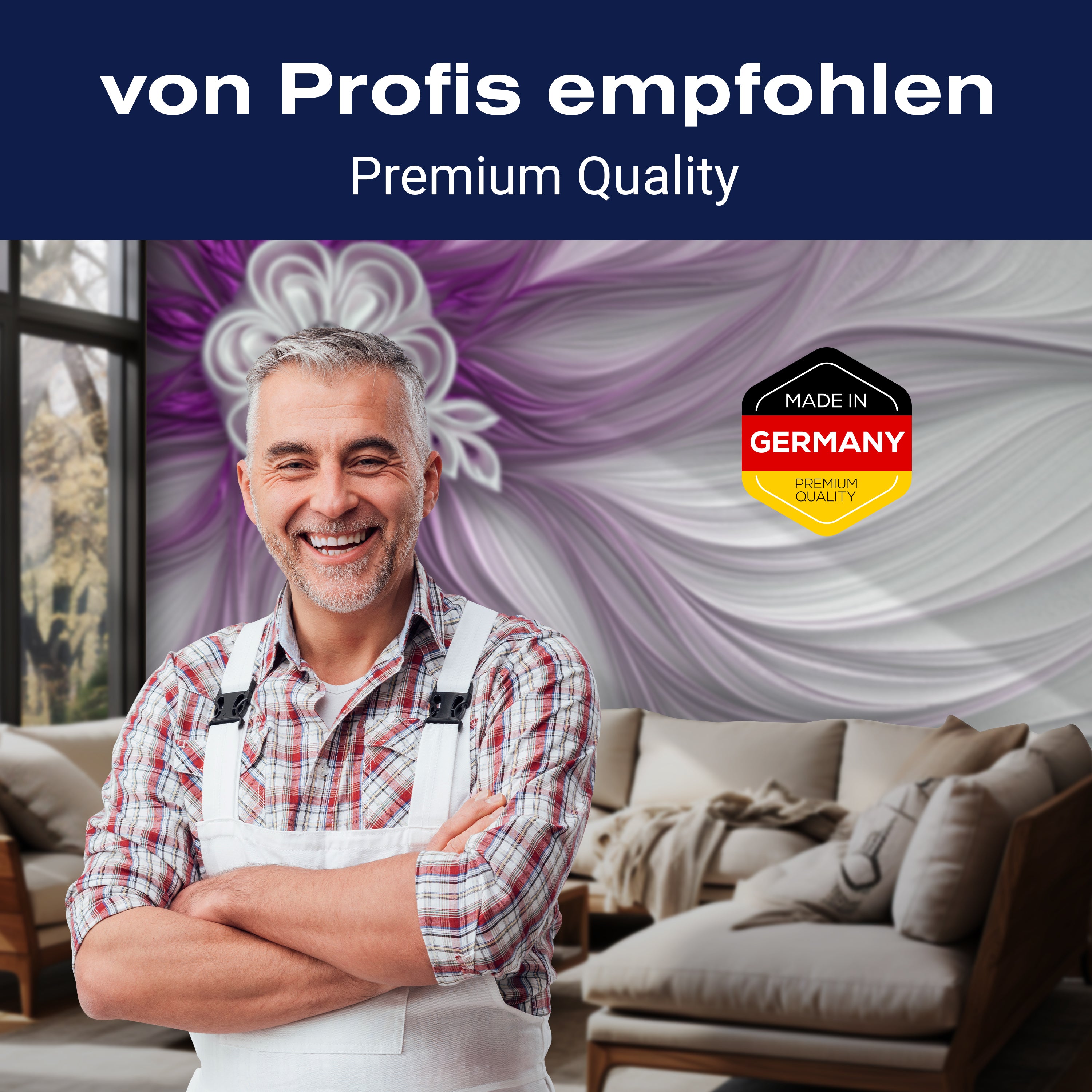 Fototapete Perlen violett Blume M1196 - Bild 5 Fototapete Perlen violett Blume M1196 - Bild 5