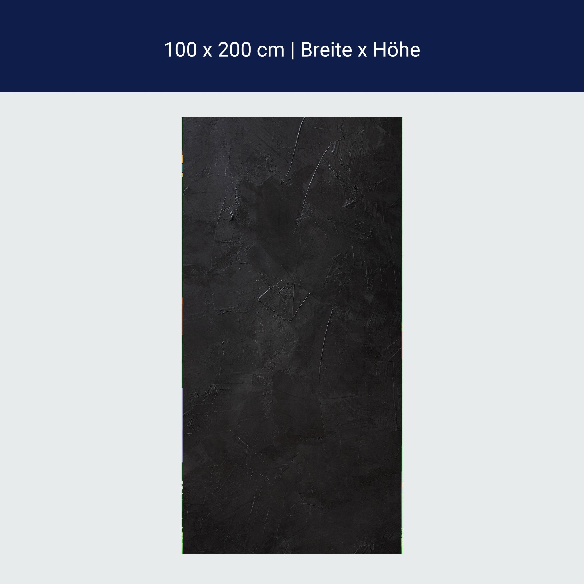 Türtapete schwarze Wand, Spachtel, Anthrazit M1208 Türtapete schwarze Wand, Spachtel, Anthrazit M1208
