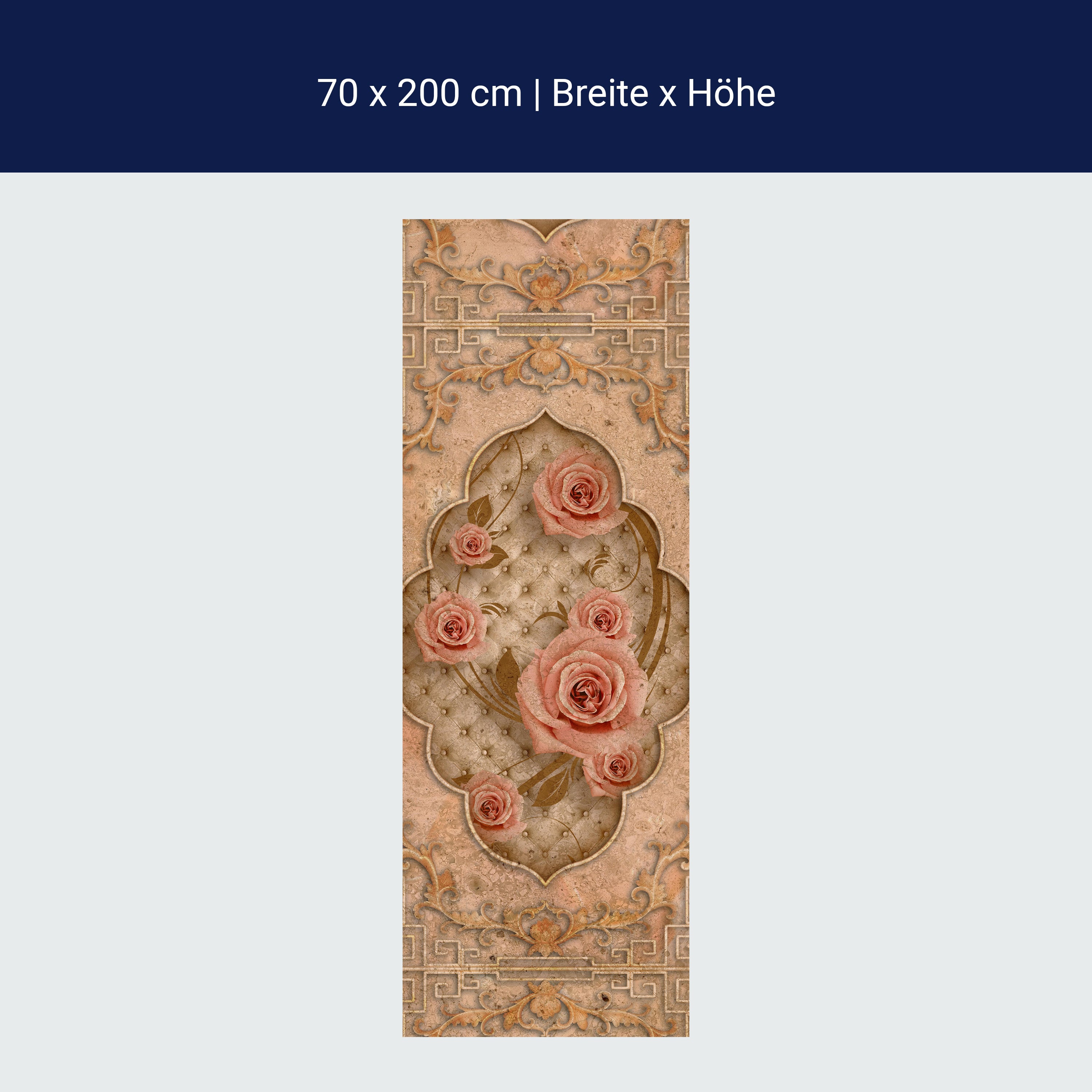 Türtapete Vintage Muster, Rosen, Ornamente M1212 Türtapete Vintage Muster, Rosen, Ornamente M1212