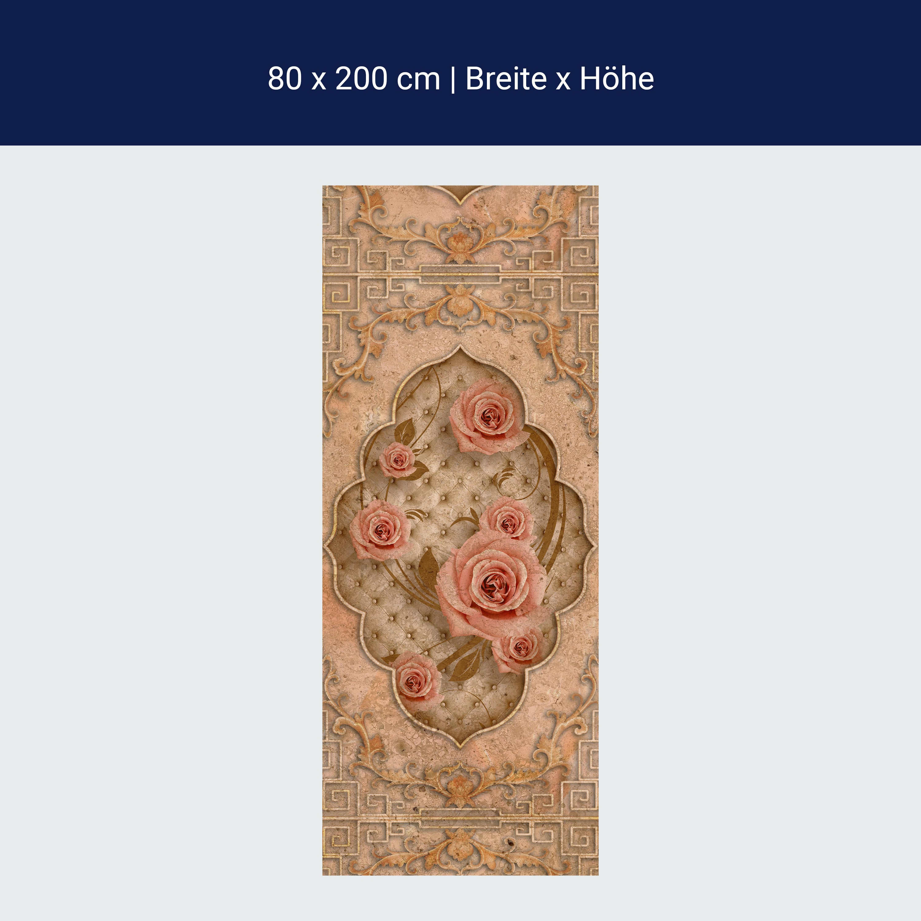 Türtapete Vintage Muster, Rosen, Ornamente M1212 Türtapete Vintage Muster, Rosen, Ornamente M1212