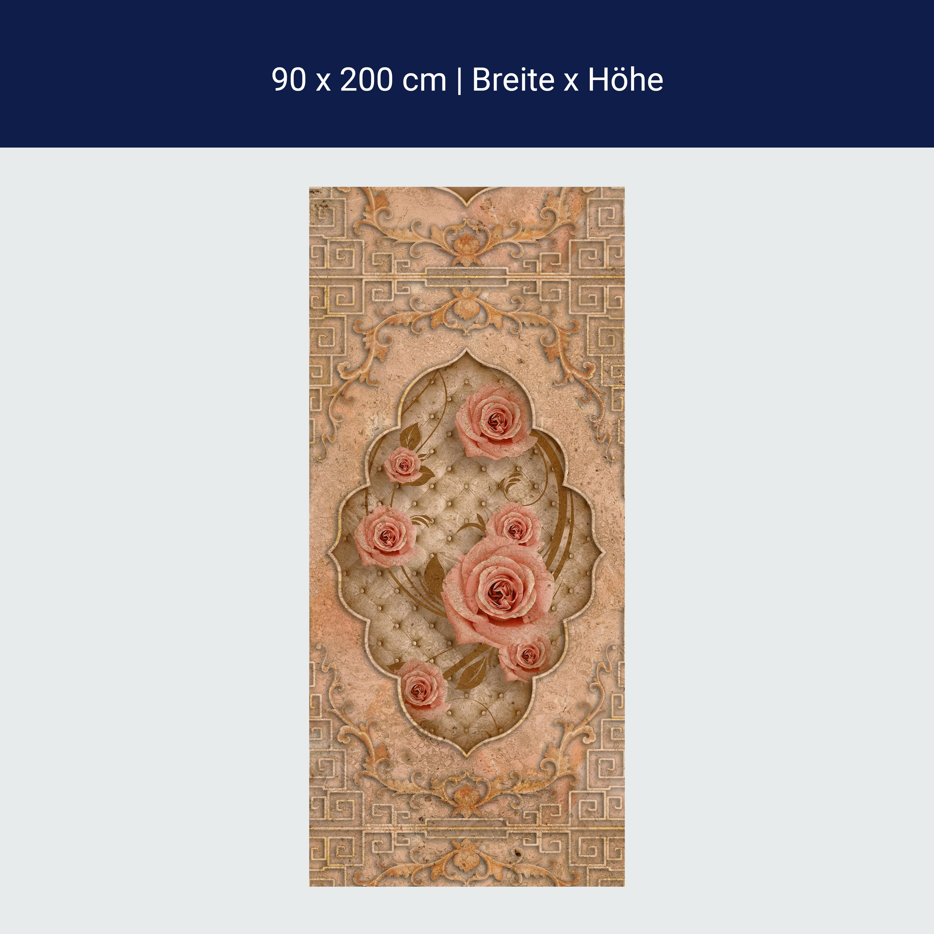 Türtapete Vintage Muster, Rosen, Ornamente M1212 Türtapete Vintage Muster, Rosen, Ornamente M1212