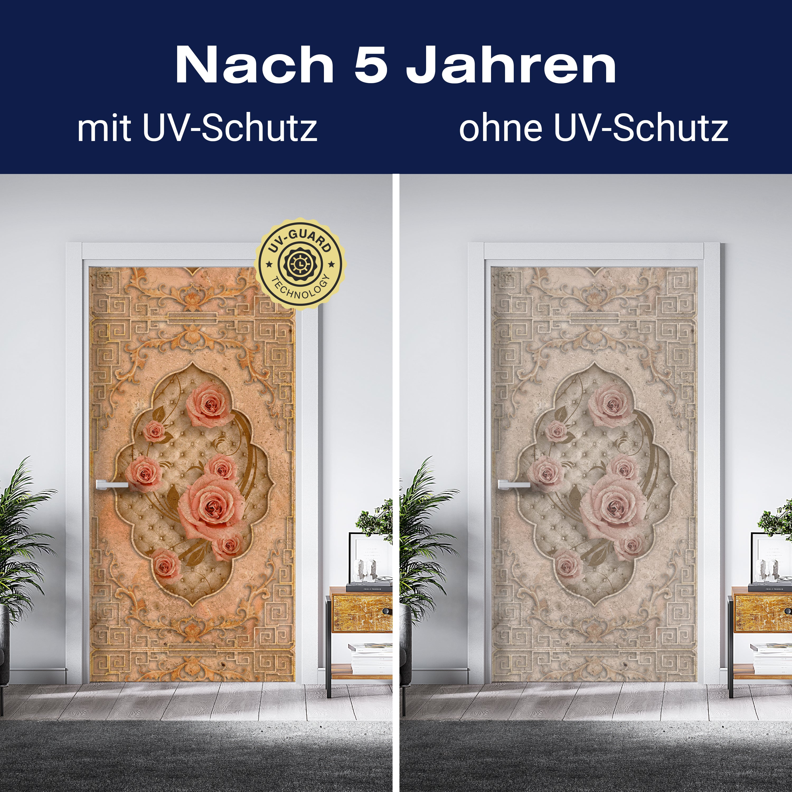 Türtapete Vintage Muster, Rosen, Ornamente M1212 - Bild 4 Türtapete Vintage Muster, Rosen, Ornamente M1212 - Bild 4