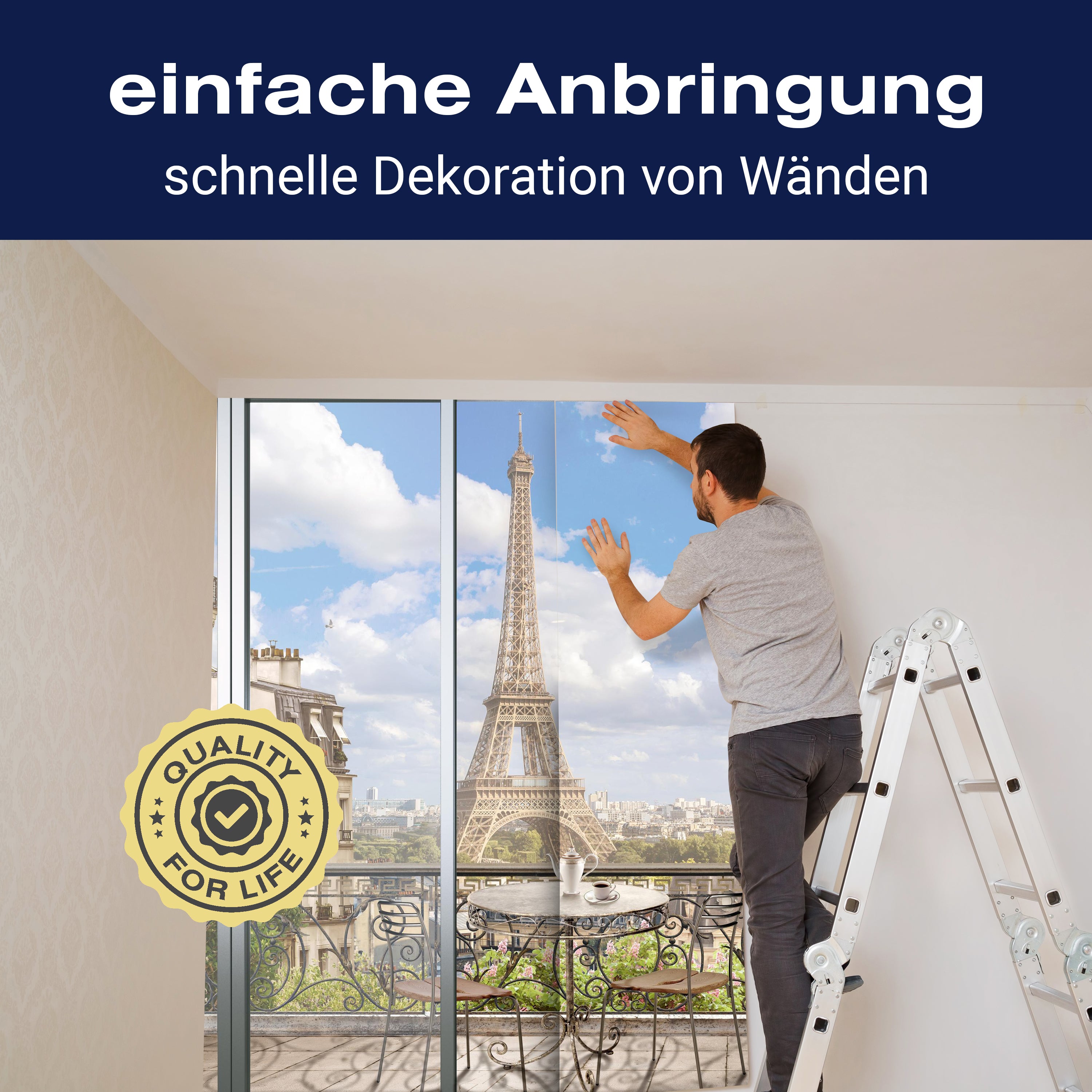 Fototapete Aussicht Balkon Paris M1216 - Bild 3 Fototapete Aussicht Balkon Paris M1216 - Bild 3