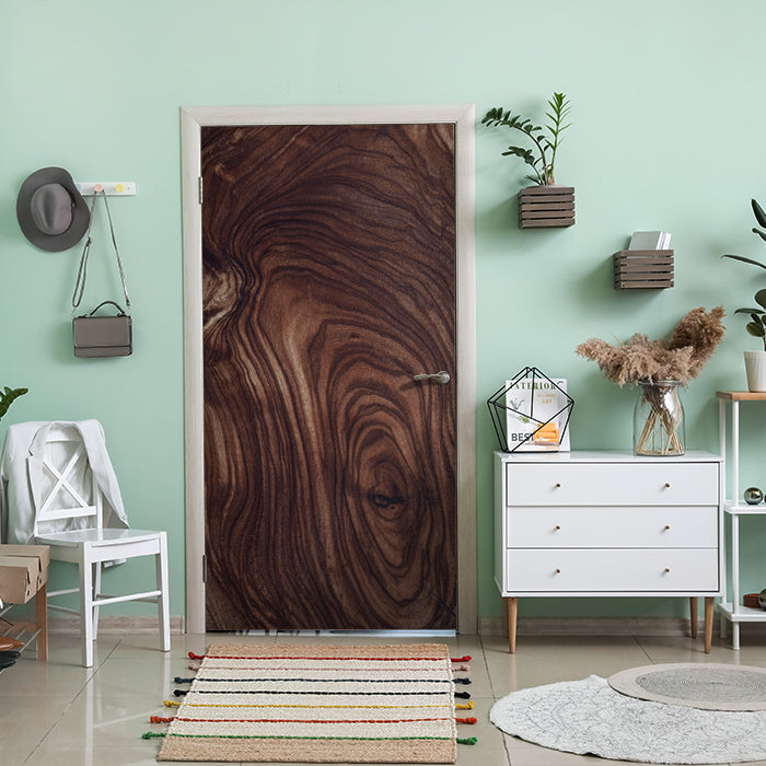 Türtapete Nussbaum Holz, dunkles Holz, Braun M1217 - Bild 1 Türtapete Nussbaum Holz, dunkles Holz, Braun M1217 - Bild 1