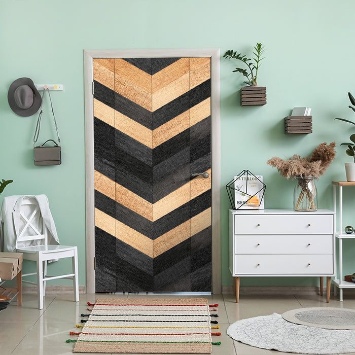 Türtapete Holzmuster, Schwarz, braun, Holz, Muster M1222 - Bild 1 Türtapete Holzmuster, Schwarz, braun, Holz, Muster M1222 - Bild 1