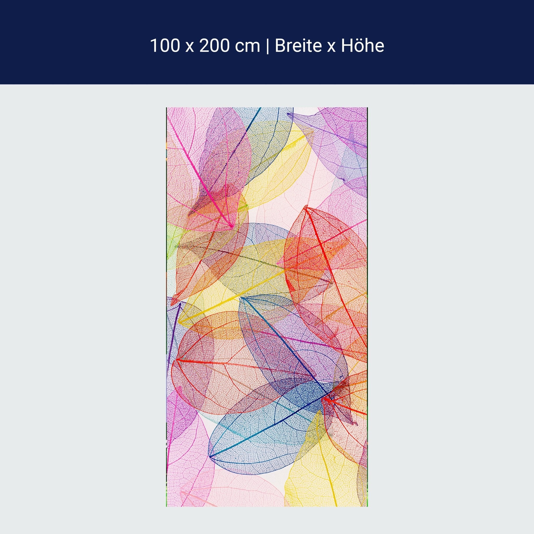 Türtapete bunte Blätter, Blatt Skelett, Pflanzen M1226 Türtapete bunte Blätter, Blatt Skelett, Pflanzen M1226