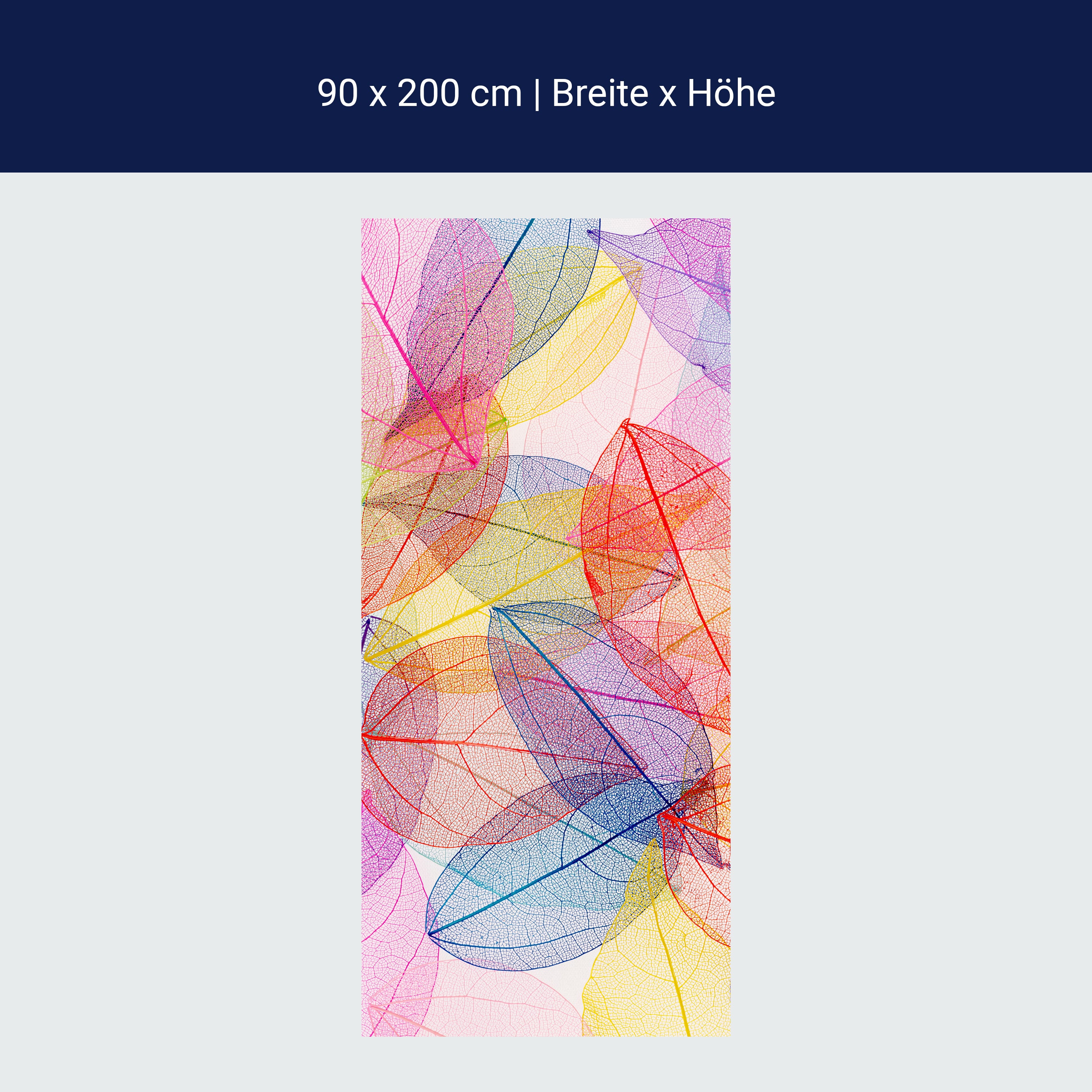Türtapete bunte Blätter, Blatt Skelett, Pflanzen M1226 Türtapete bunte Blätter, Blatt Skelett, Pflanzen M1226