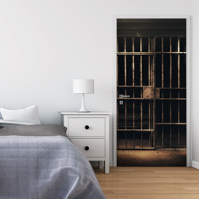 Türtapete Gefängnis Zelle, Gitter, Zellentür M1229 - Bild 1 Türtapete Gefängnis Zelle, Gitter, Zellentür M1229 - Bild 1