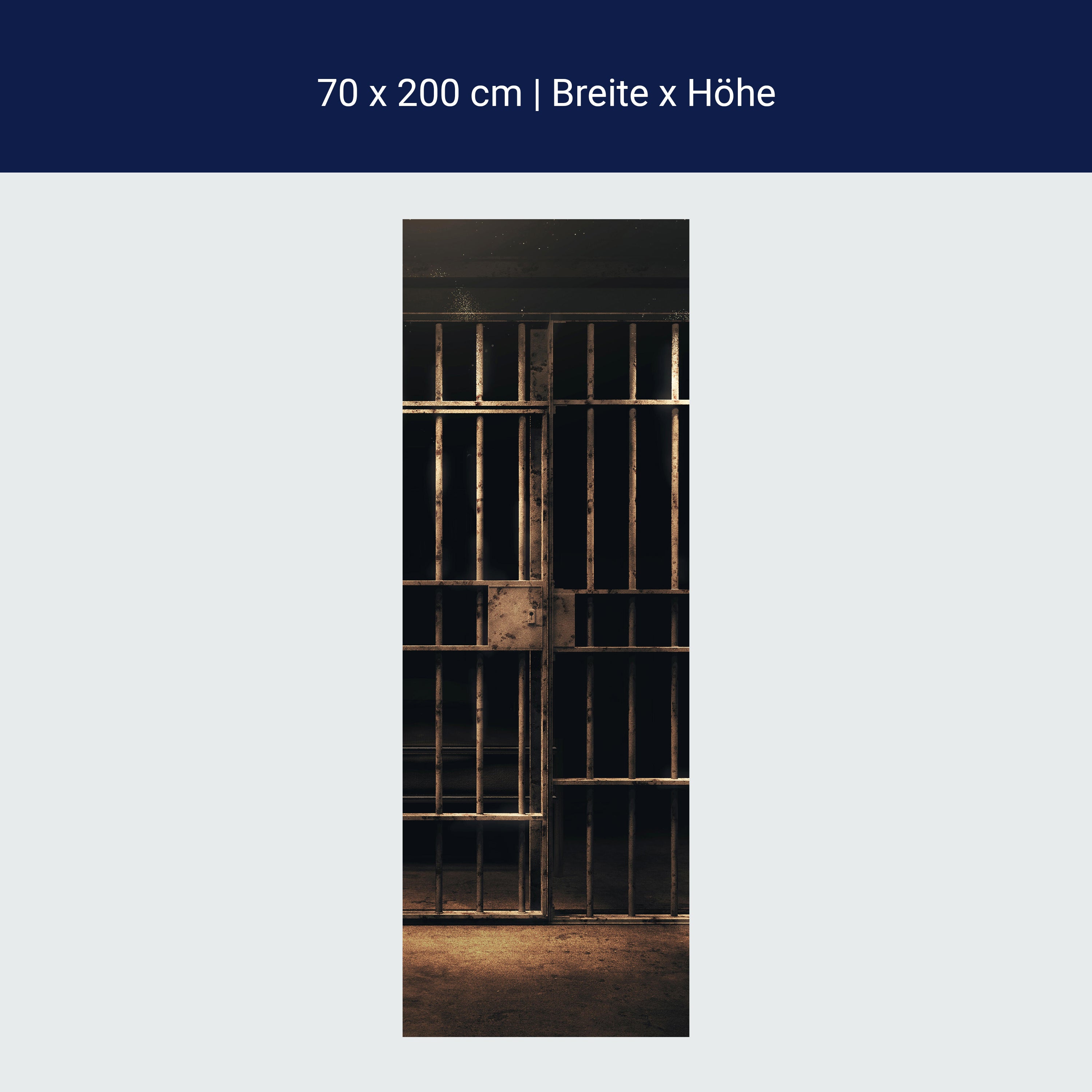 Türtapete Gefängnis Zelle, Gitter, Zellentür M1229 Türtapete Gefängnis Zelle, Gitter, Zellentür M1229