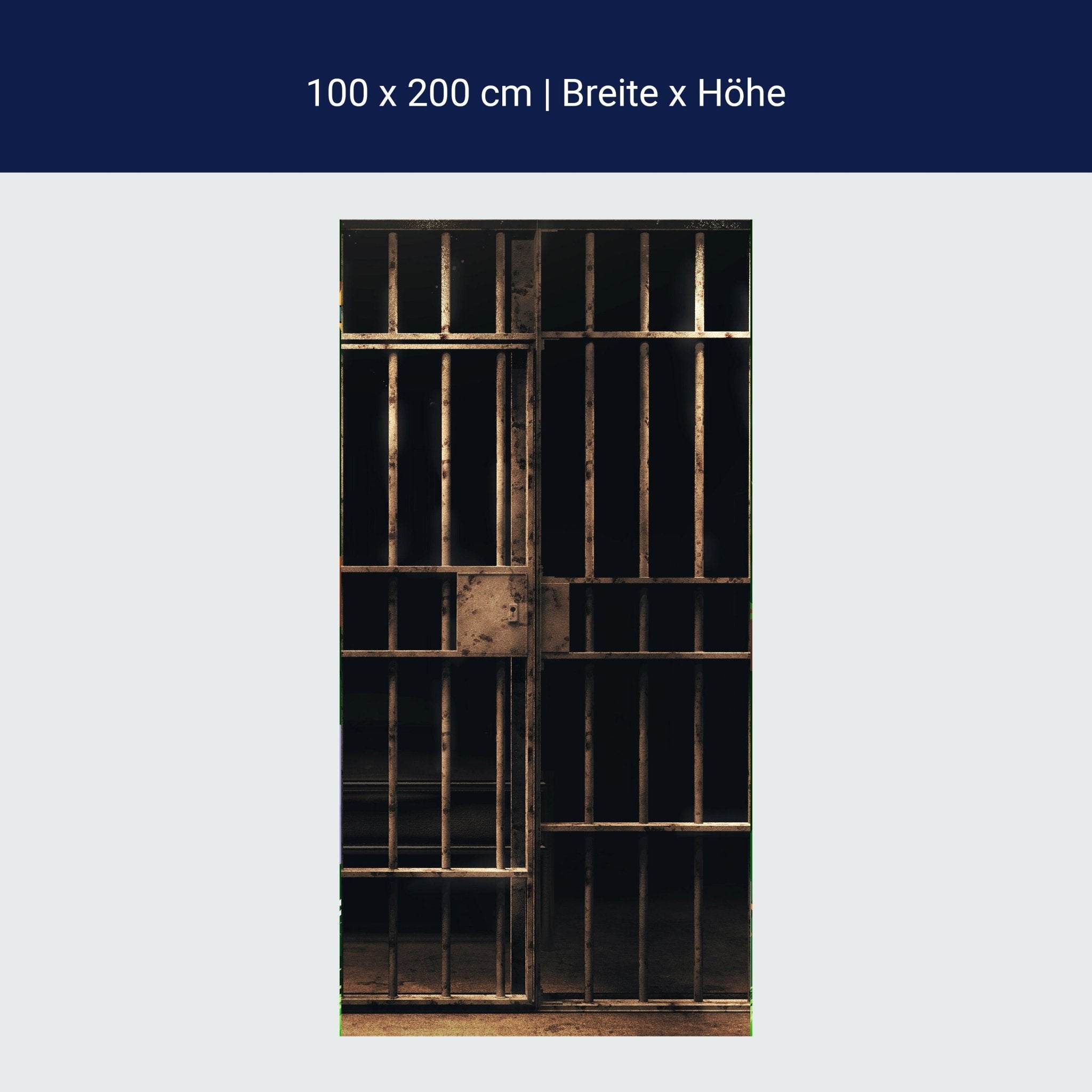 Türtapete Zellentür, Gefängnis, Knast, Gitter M1230 Türtapete Zellentür, Gefängnis, Knast, Gitter M1230