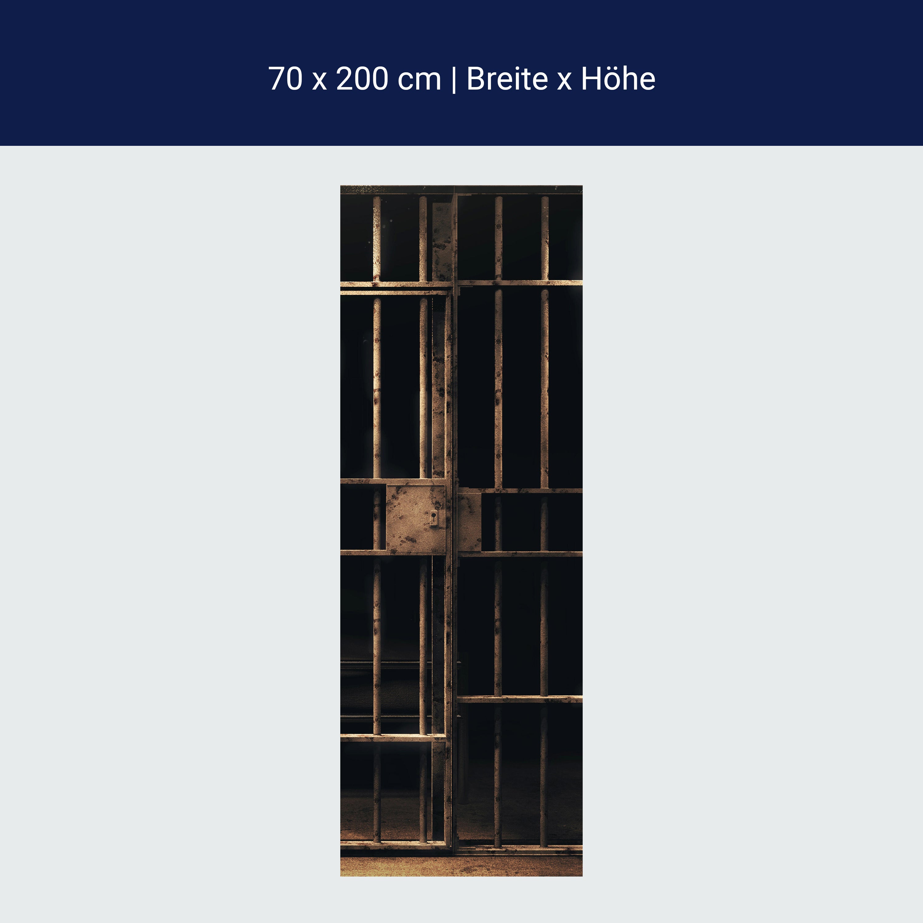 Türtapete Zellentür, Gefängnis, Knast, Gitter M1230 Türtapete Zellentür, Gefängnis, Knast, Gitter M1230