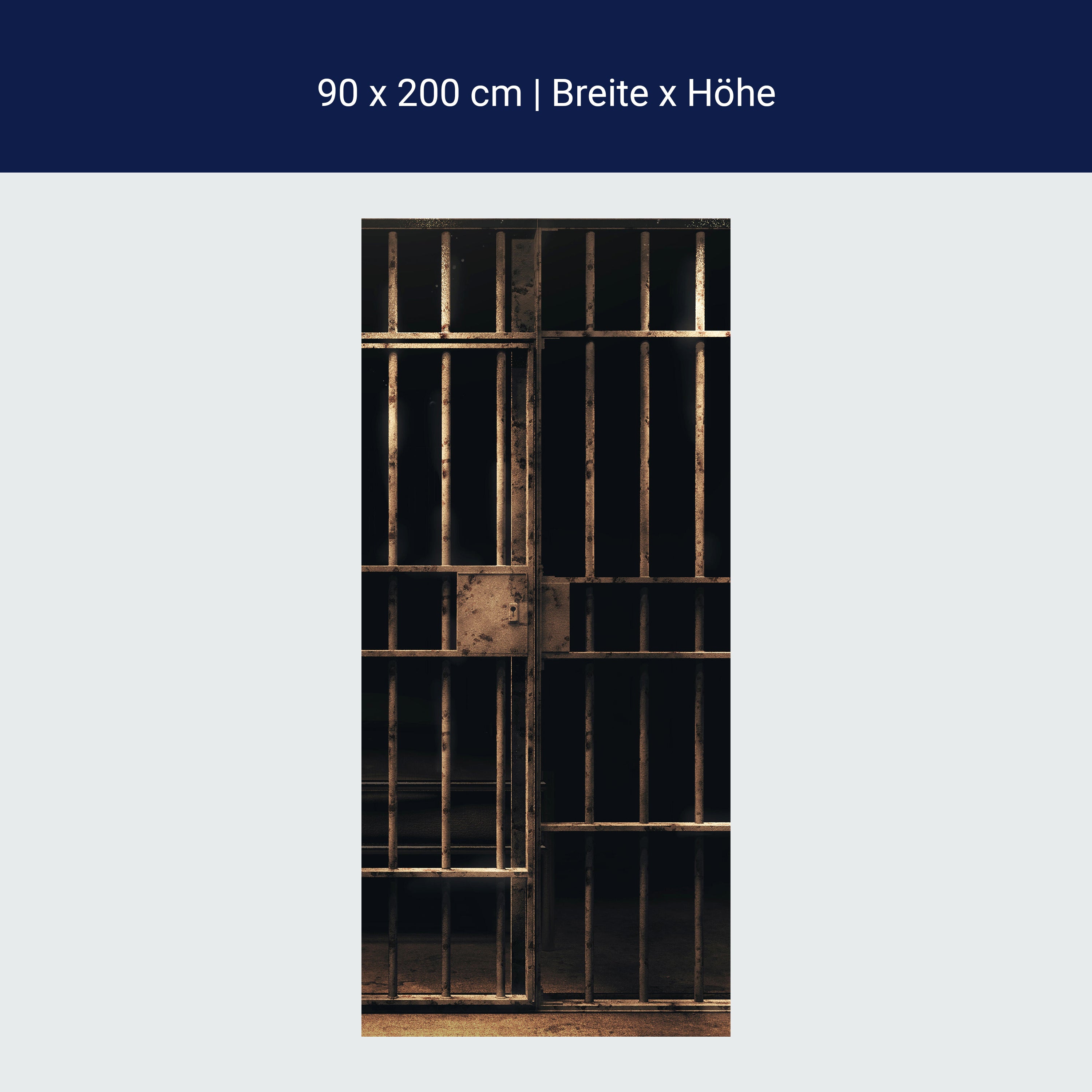 Türtapete Zellentür, Gefängnis, Knast, Gitter M1230 Türtapete Zellentür, Gefängnis, Knast, Gitter M1230
