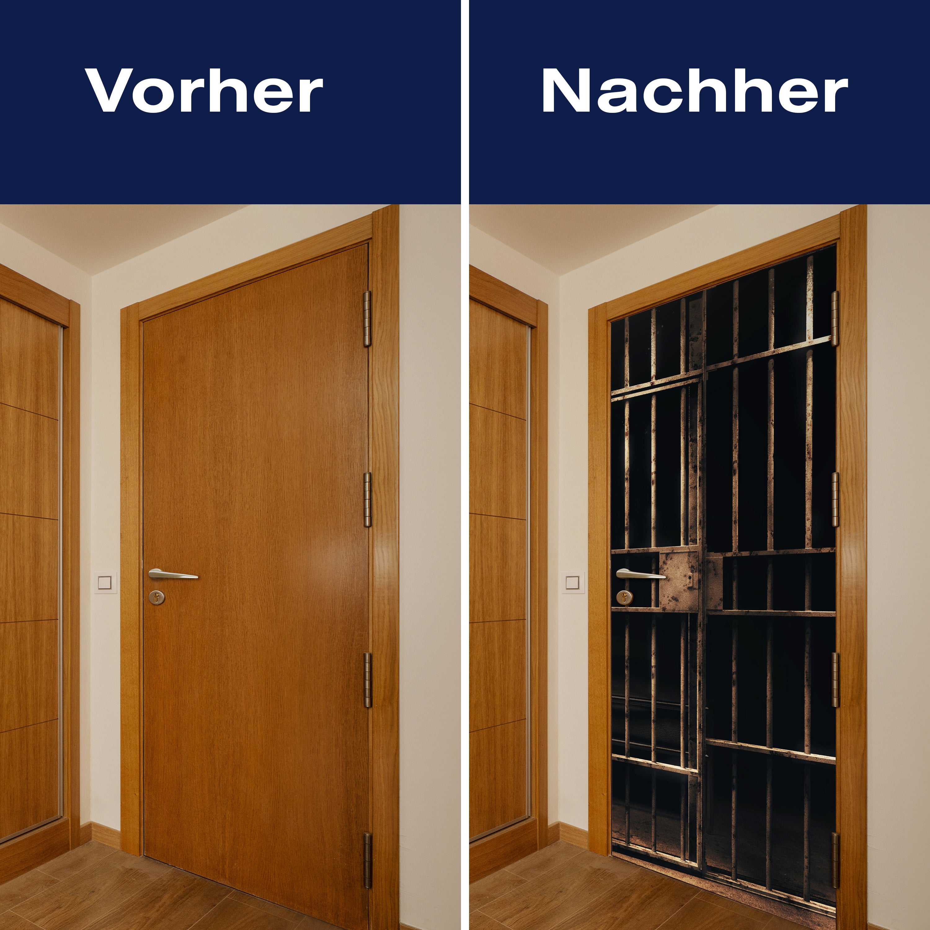 Türtapete Zellentür, Gefängnis, Knast, Gitter M1230 - Bild 10 Türtapete Zellentür, Gefängnis, Knast, Gitter M1230 - Bild 10