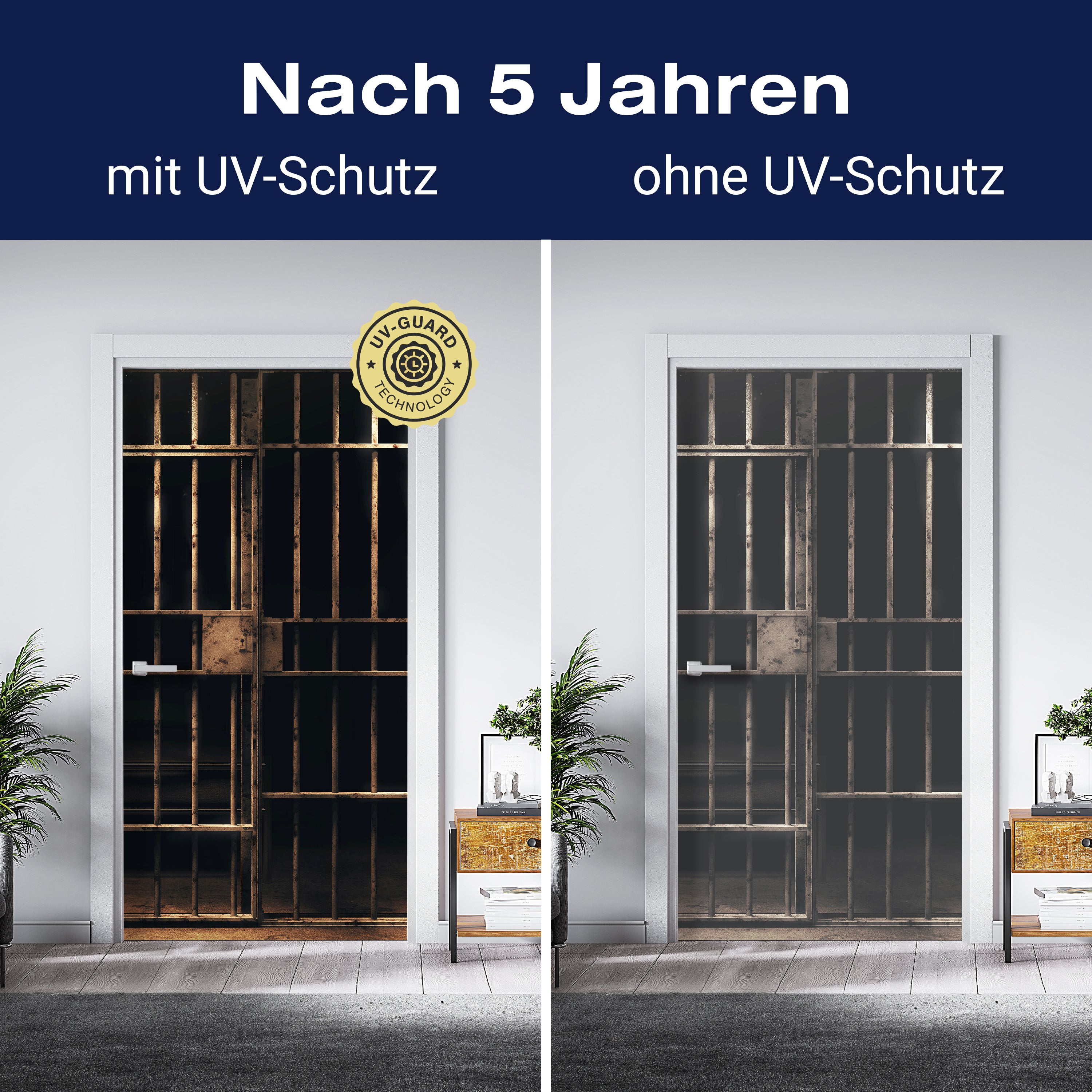 Türtapete Zellentür, Gefängnis, Knast, Gitter M1230 - Bild 4 Türtapete Zellentür, Gefängnis, Knast, Gitter M1230 - Bild 4