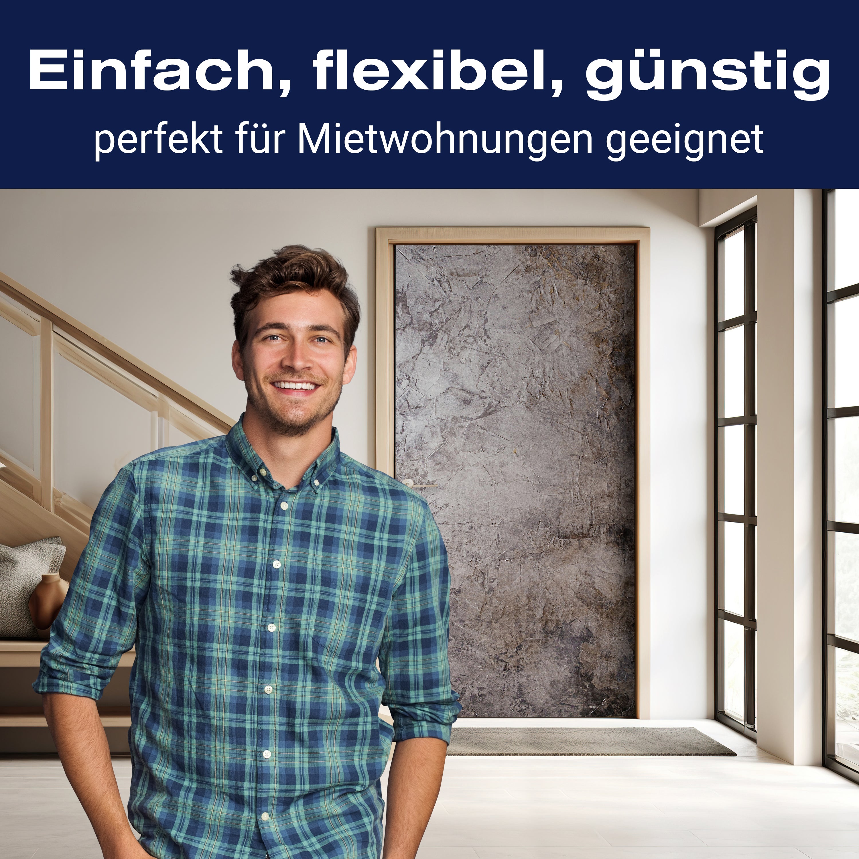 Türtapete graue Grunge Wand, Putz, Struktur M1232 - Bild 3 Türtapete graue Grunge Wand, Putz, Struktur M1232 - Bild 3