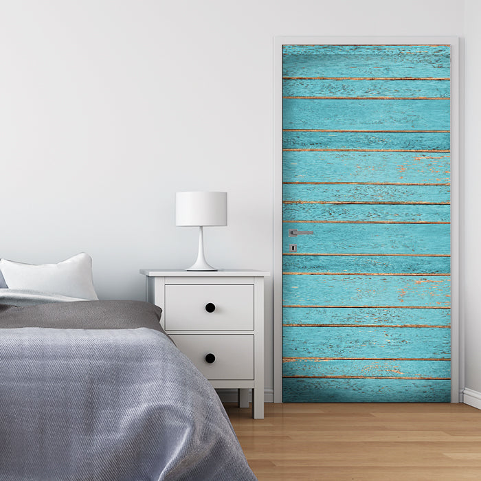 Türtapete blaue Holzplatten, Muster, Holz, blau M1238 - Bild 1 Türtapete blaue Holzplatten, Muster, Holz, blau M1238 - Bild 1