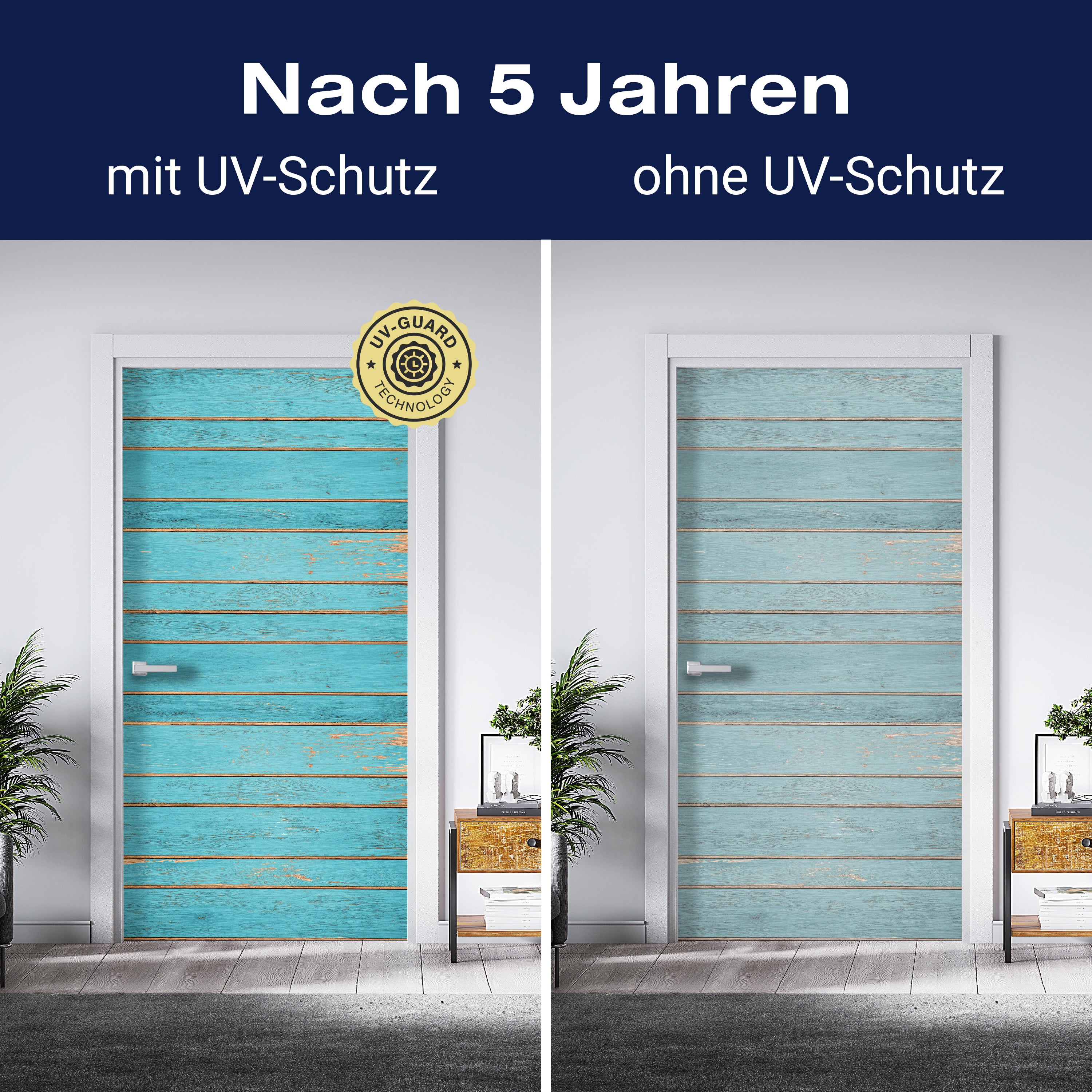 Türtapete blaue Holzplatten, Muster, Holz, blau M1238 - Bild 4 Türtapete blaue Holzplatten, Muster, Holz, blau M1238 - Bild 4