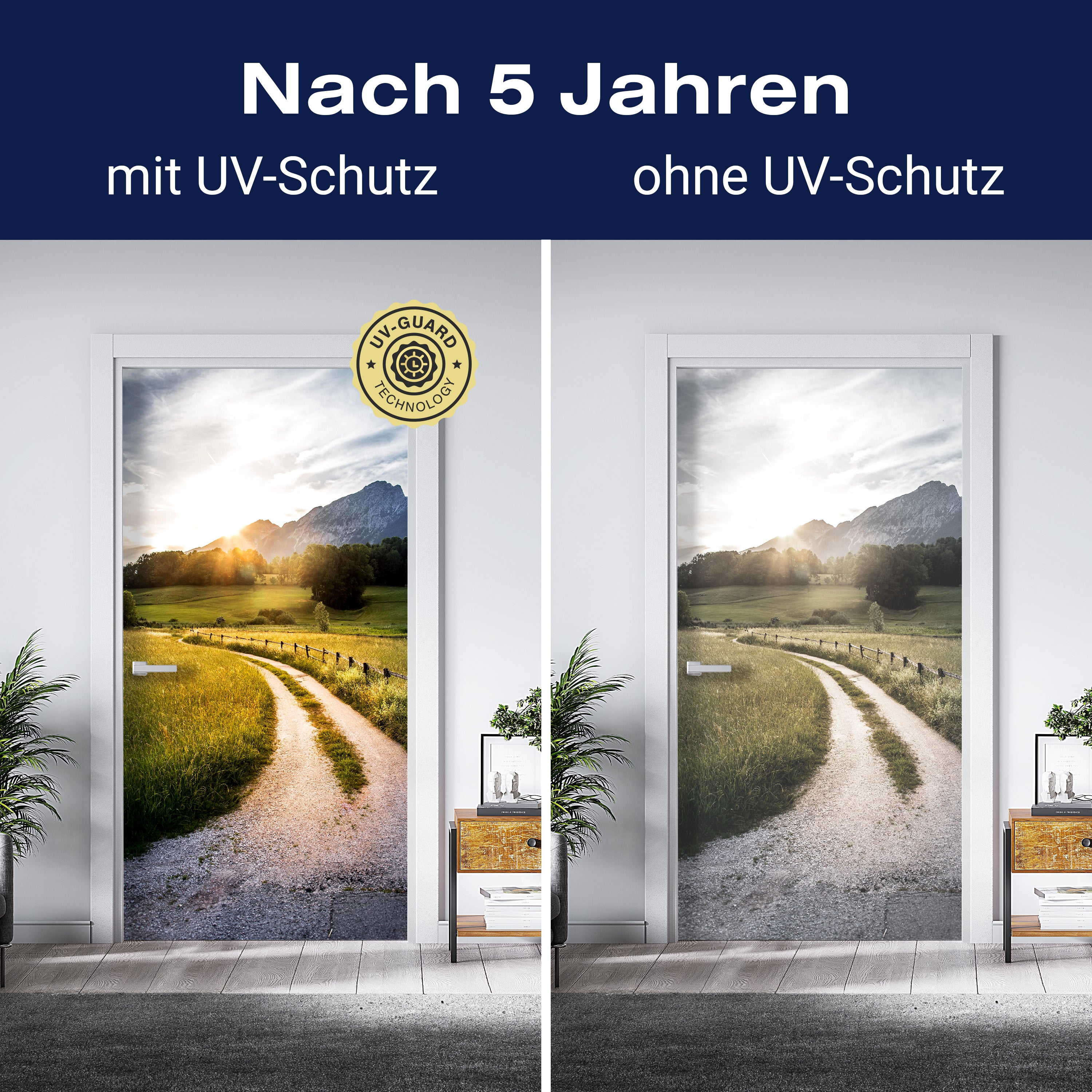 Türtapete Bergpanorama am Abend, Sonne, Berge M1250 - Bild 4 Türtapete Bergpanorama am Abend, Sonne, Berge M1250 - Bild 4