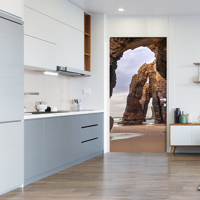 Türtapete Felsenküste am Meer, Felsen, Strand M1251 - Bild 1 Türtapete Felsenküste am Meer, Felsen, Strand M1251 - Bild 1