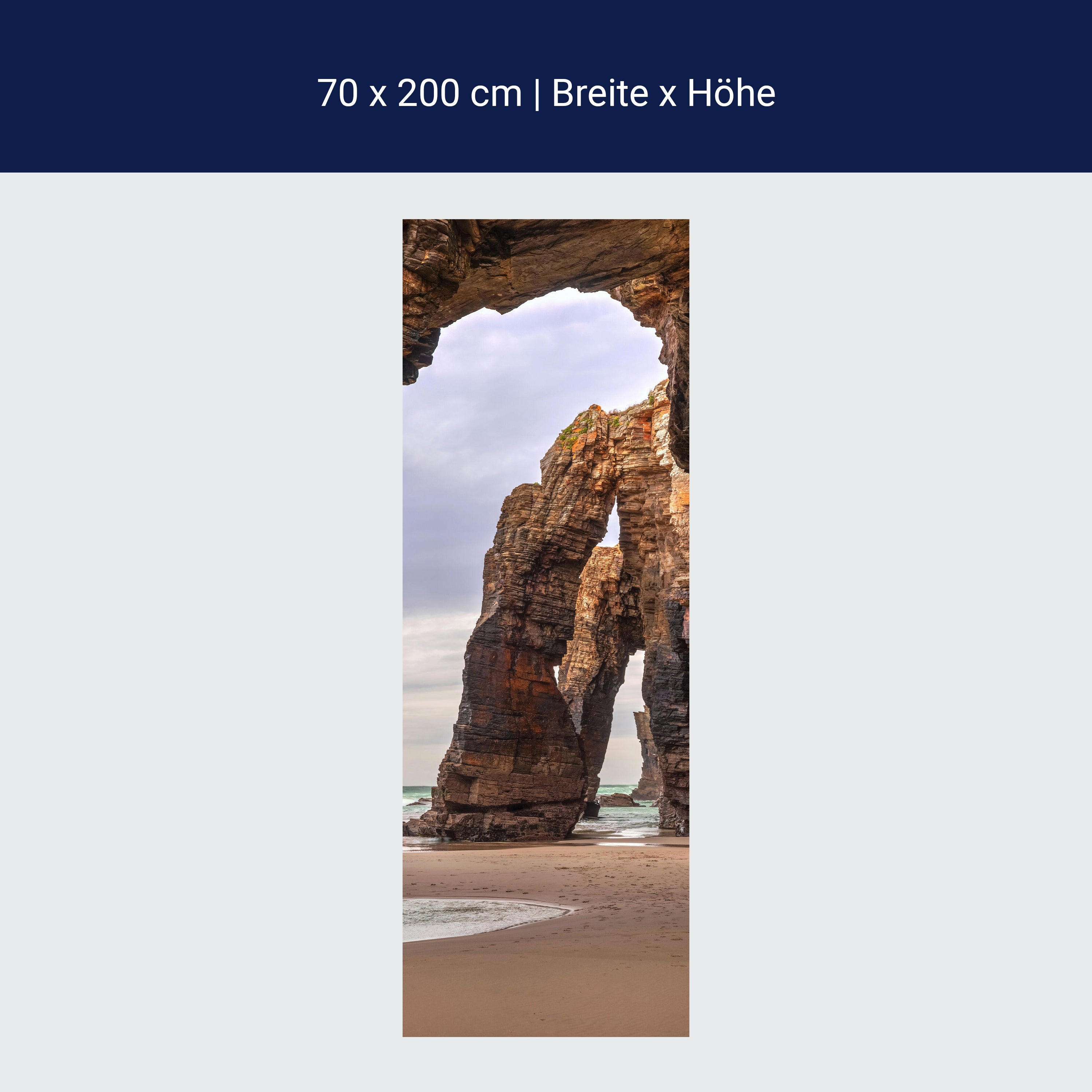 Türtapete Felsenküste am Meer, Felsen, Strand M1251 Türtapete Felsenküste am Meer, Felsen, Strand M1251