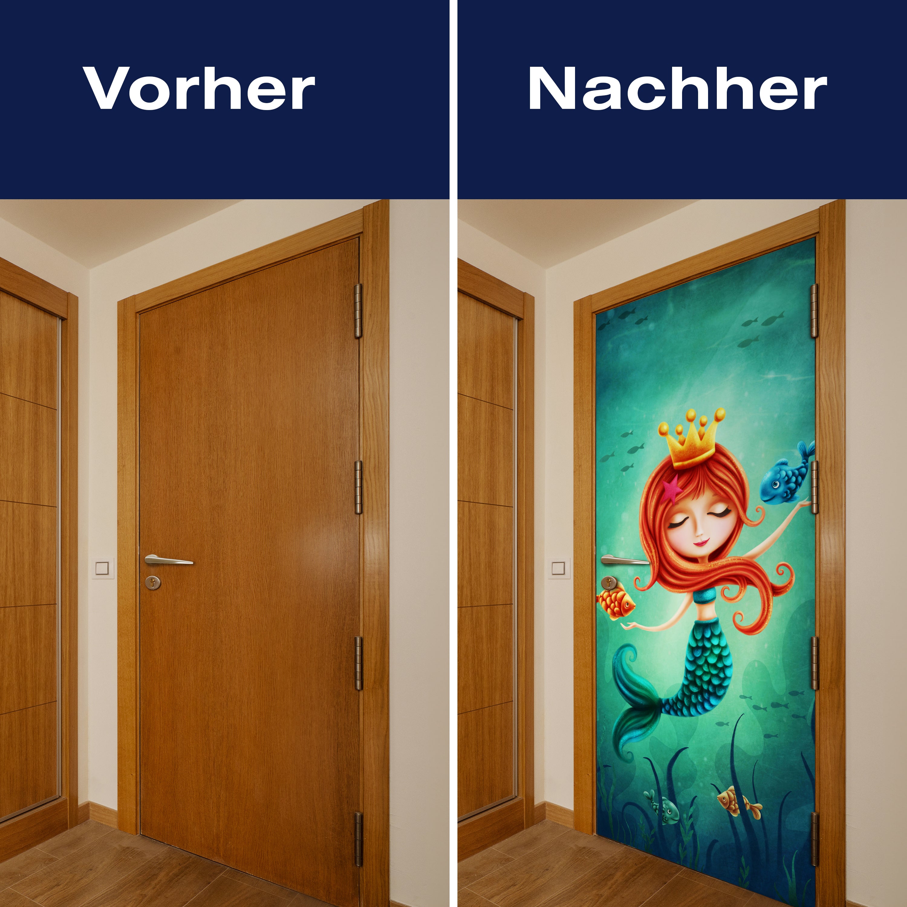 Türtapete kleine Meerjungfrau, Mädchen, Krone M1264 - Bild 10 Türtapete kleine Meerjungfrau, Mädchen, Krone M1264 - Bild 10