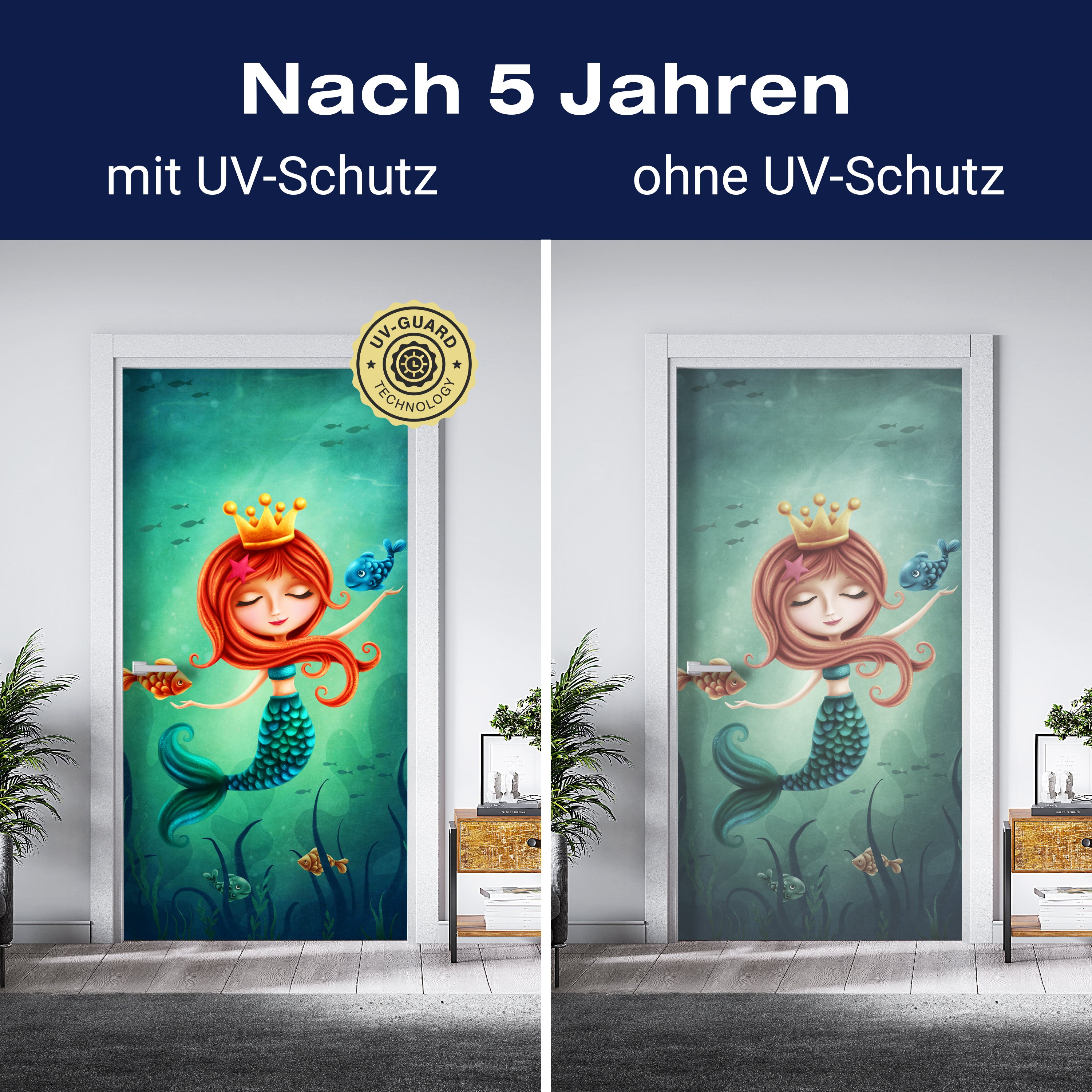 Türtapete kleine Meerjungfrau, Mädchen, Krone M1264 - Bild 4 Türtapete kleine Meerjungfrau, Mädchen, Krone M1264 - Bild 4