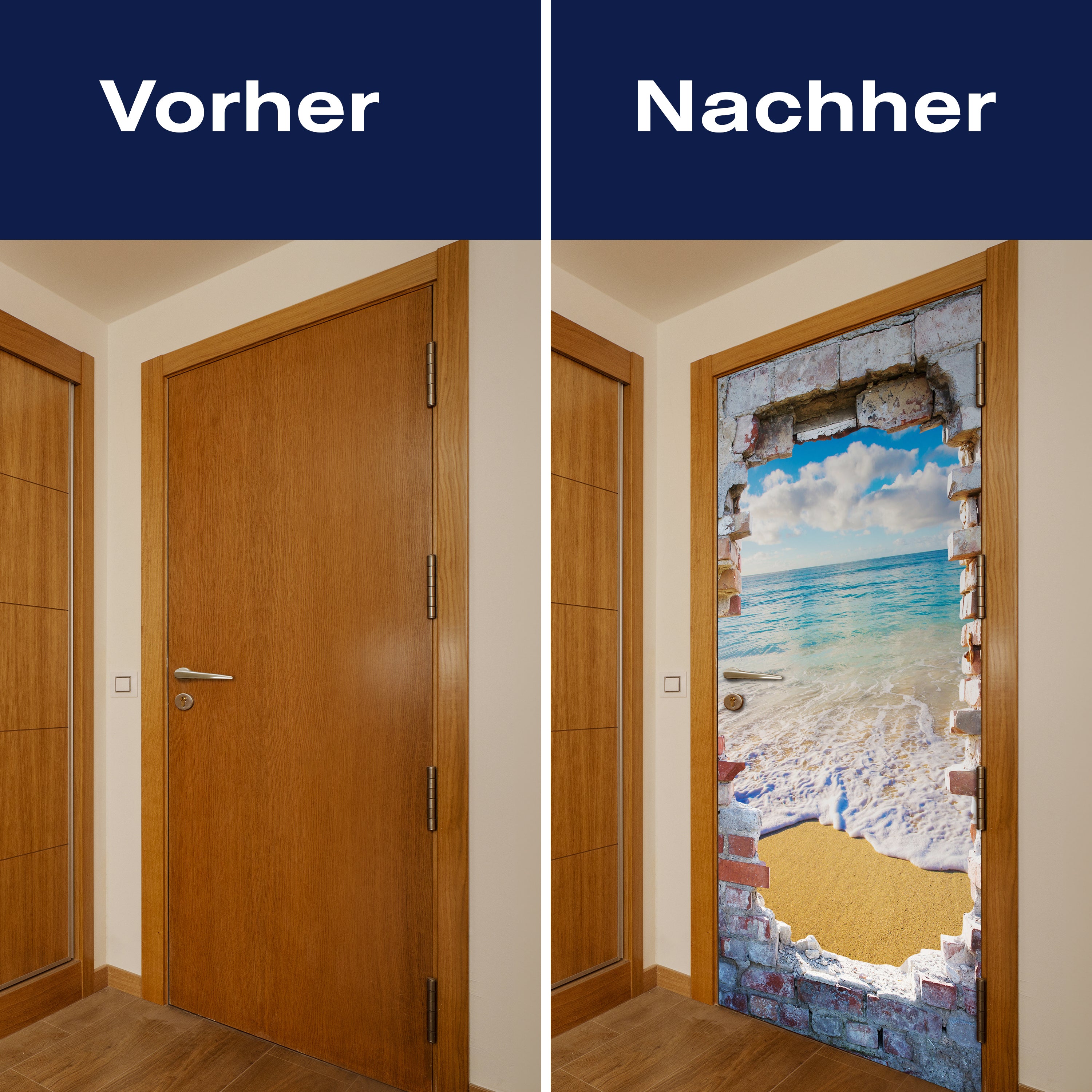 Türtapete 3D Steinwand, Ausblick, Meer, Strand M1265 - Bild 10 Türtapete 3D Steinwand, Ausblick, Meer, Strand M1265 - Bild 10