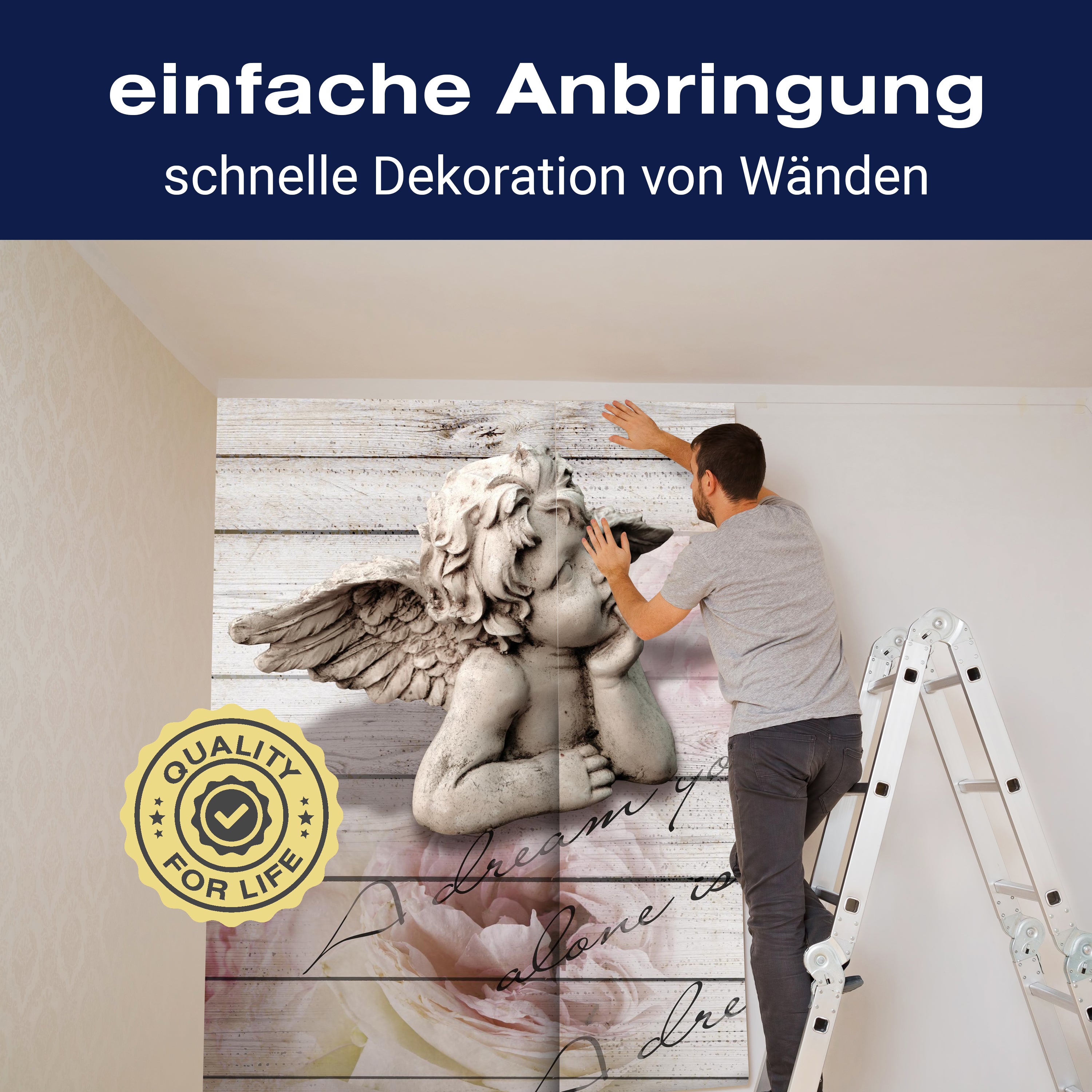 Fototapete Rosen Holz Engel M1271 - Bild 3 Fototapete Rosen Holz Engel M1271 - Bild 3