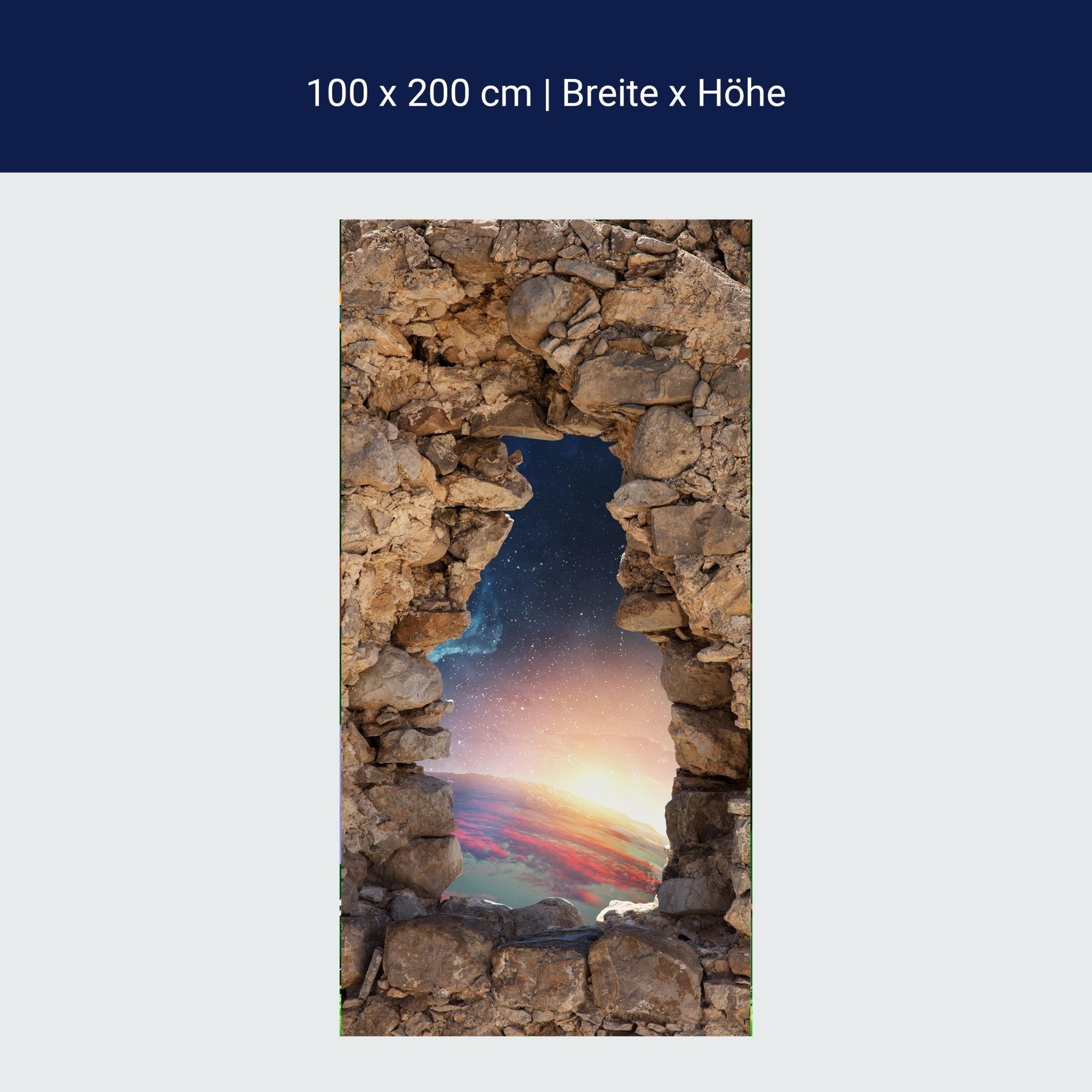 Türtapete 3D Steine, Weltraum, Erde, Sterne M1272 Türtapete 3D Steine, Weltraum, Erde, Sterne M1272