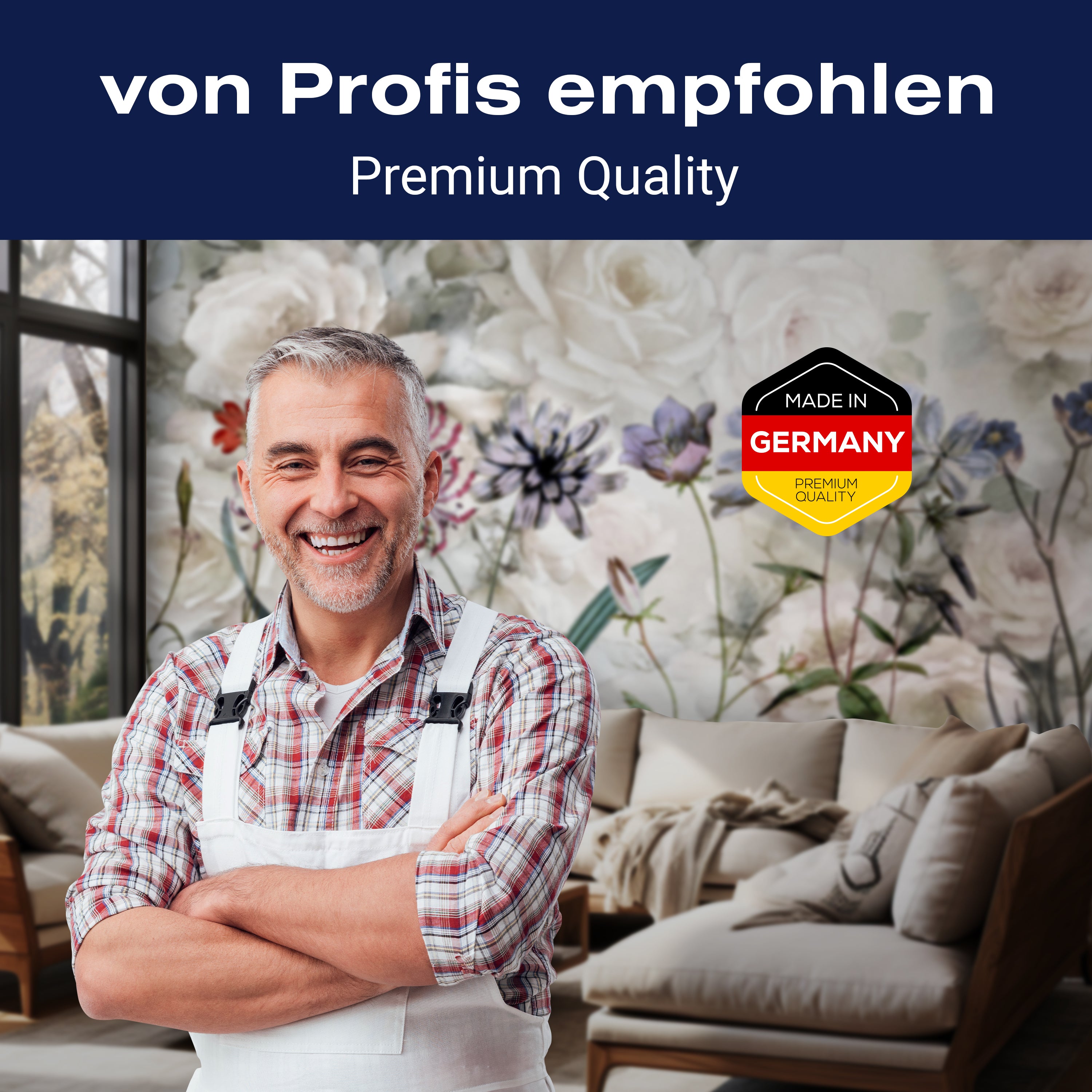 Fototapete Blumen Vintage Gemälde M1292 - Bild 5 Fototapete Blumen Vintage Gemälde M1292 - Bild 5