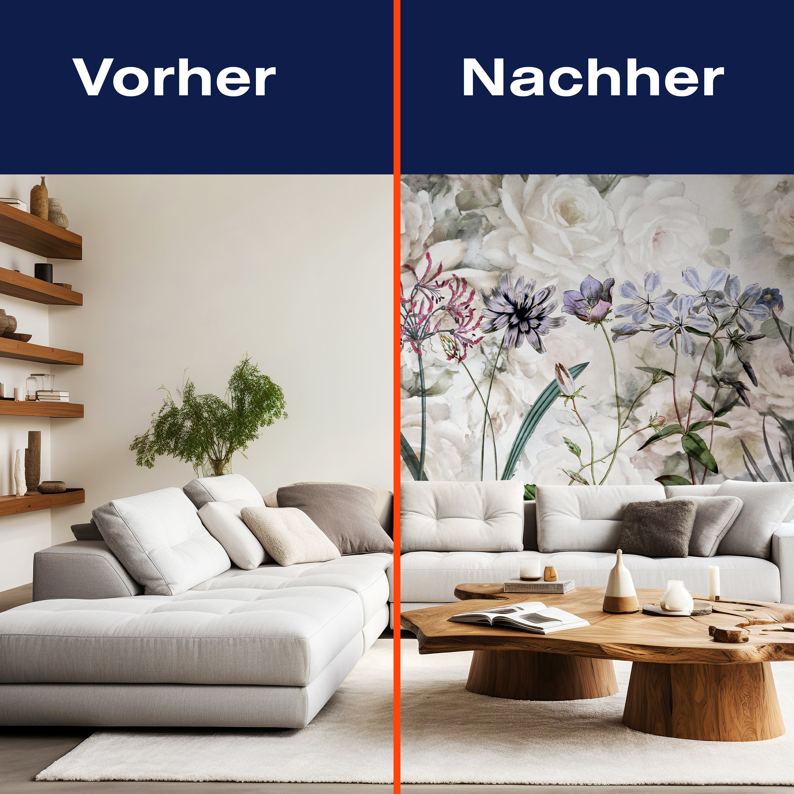 Fototapete Blumen Vintage Gemälde M1292 - Bild 9 Fototapete Blumen Vintage Gemälde M1292 - Bild 9