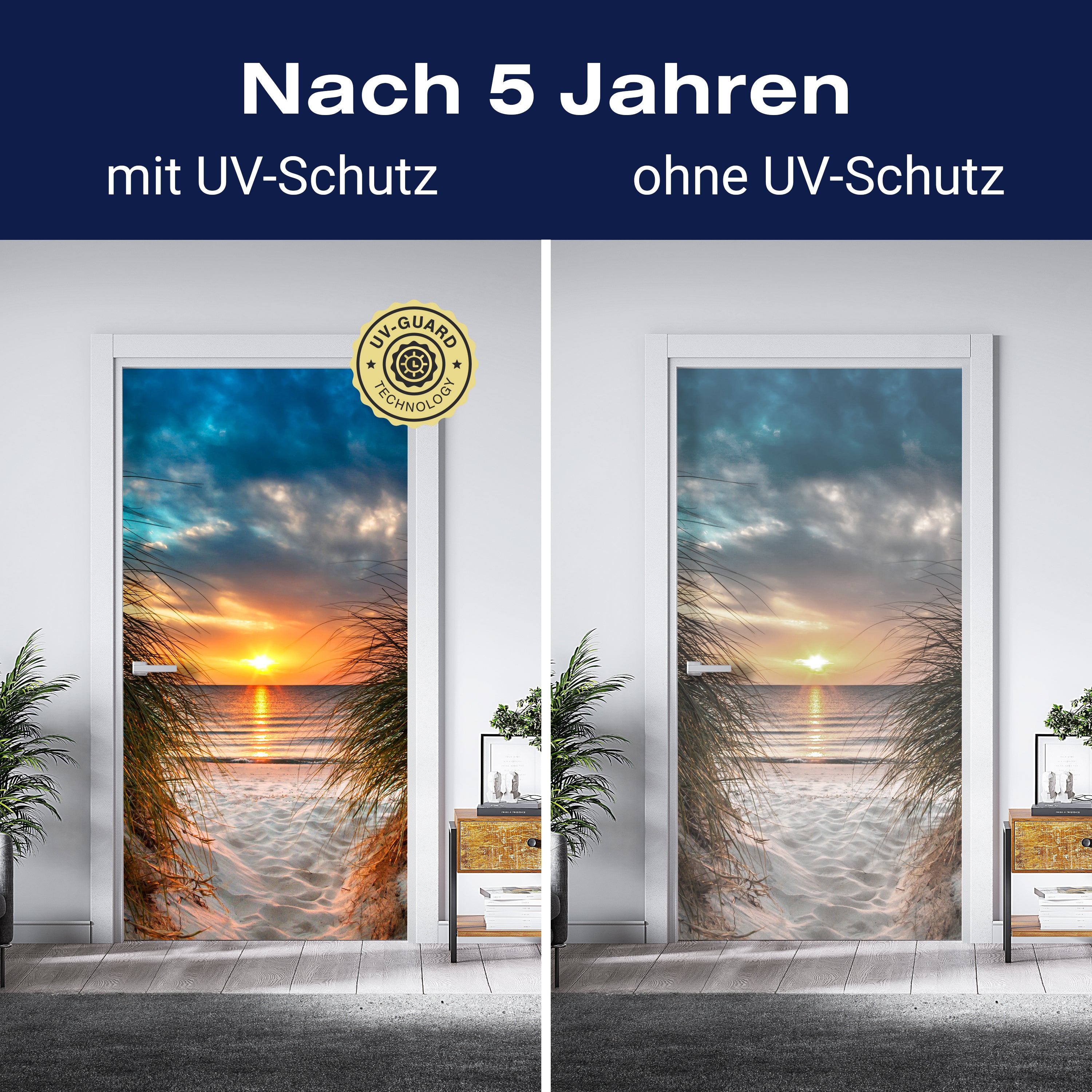 Türtapete Blick durch Düne, Meer, Sonnenuntergang M1293 - Bild 4 Türtapete Blick durch Düne, Meer, Sonnenuntergang M1293 - Bild 4