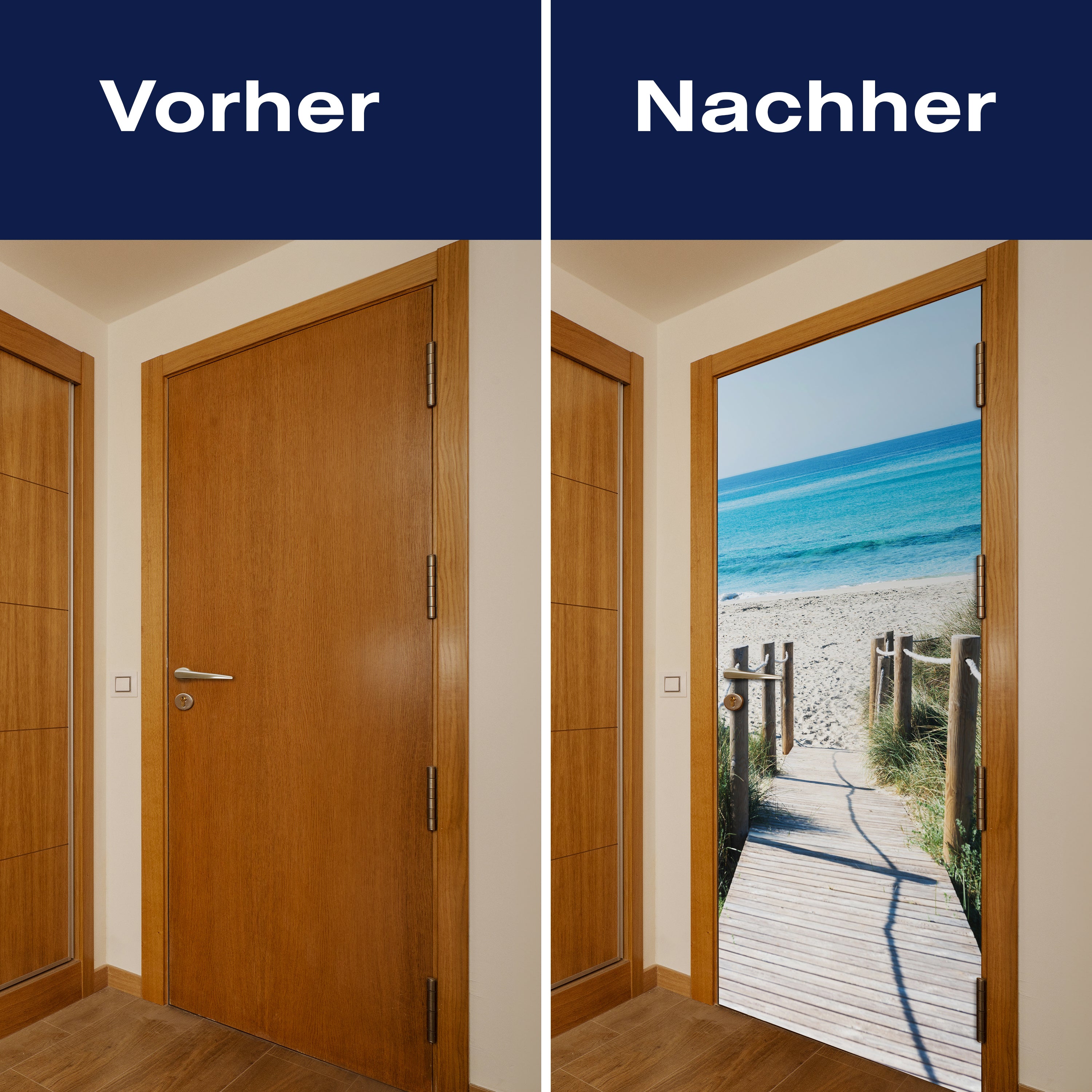 Türtapete Holzweg zum Strand, Meer, Holz, Seil M1298 - Bild 10 Türtapete Holzweg zum Strand, Meer, Holz, Seil M1298 - Bild 10