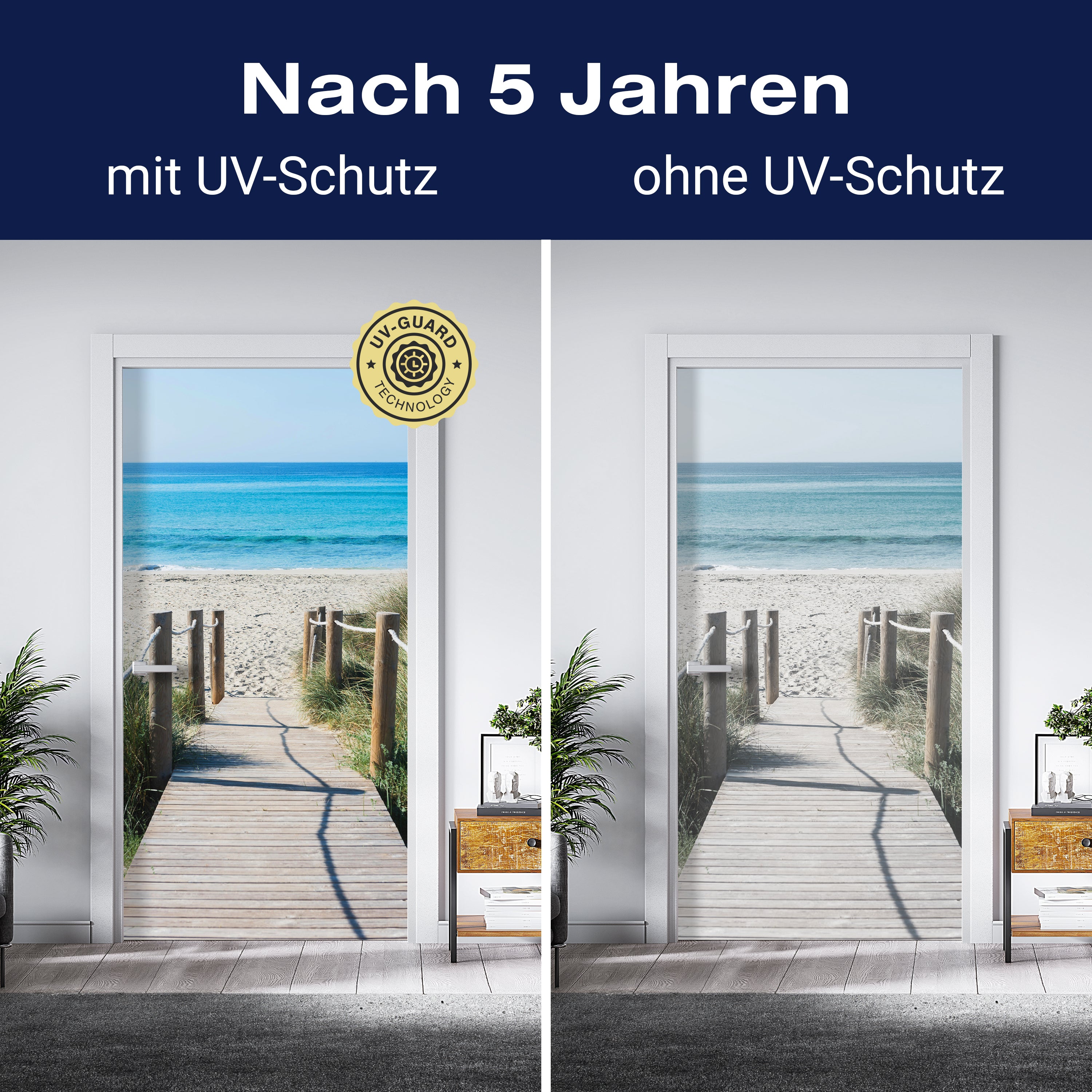 Türtapete Holzweg zum Strand, Meer, Holz, Seil M1298 - Bild 4 Türtapete Holzweg zum Strand, Meer, Holz, Seil M1298 - Bild 4