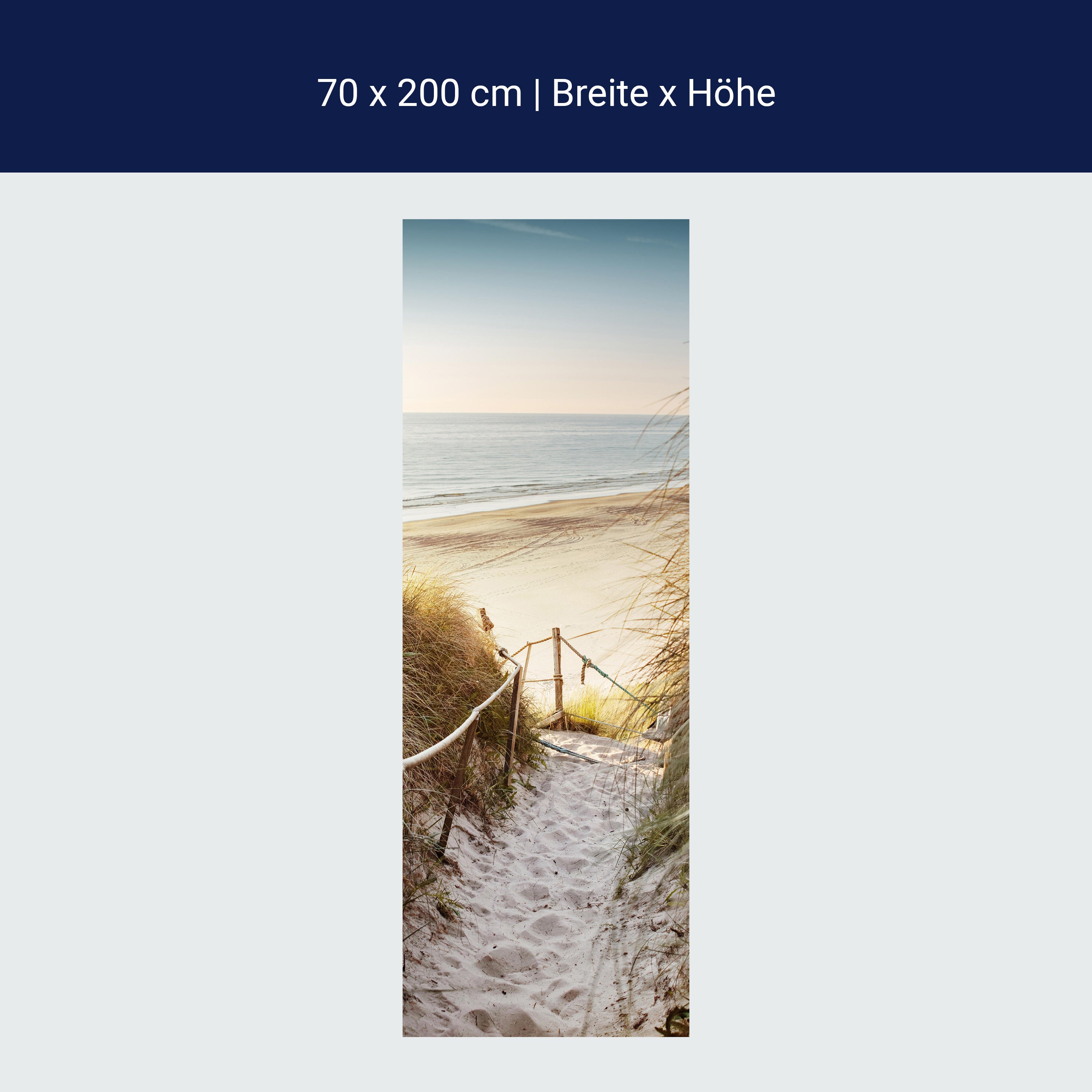 Türtapete Weg zum Strand, Seil, Meer, Düne, Schilf M1301 Türtapete Weg zum Strand, Seil, Meer, Düne, Schilf M1301