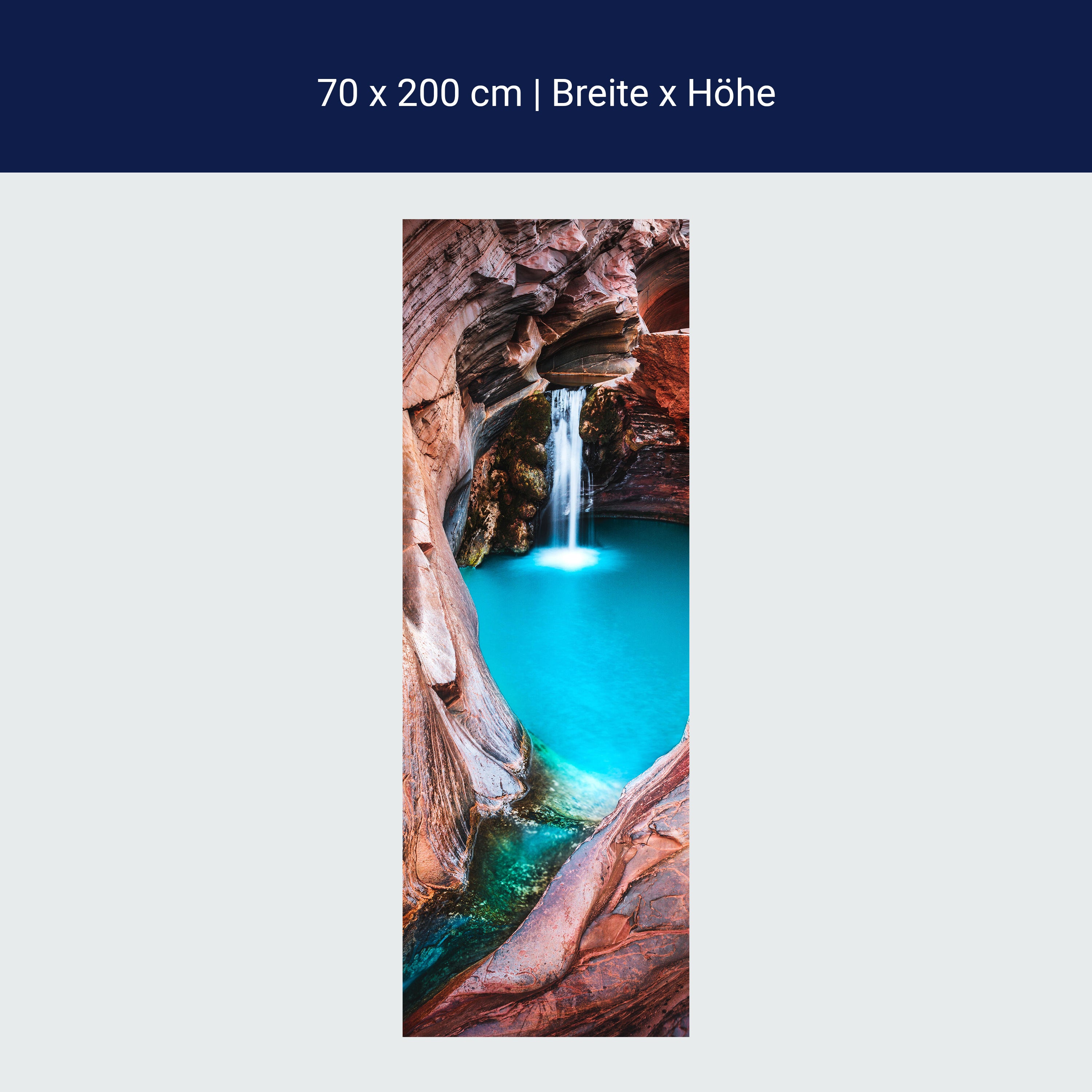 Türtapete Wasserfall in Höhle, Felsen, Wasser M1305 Türtapete Wasserfall in Höhle, Felsen, Wasser M1305