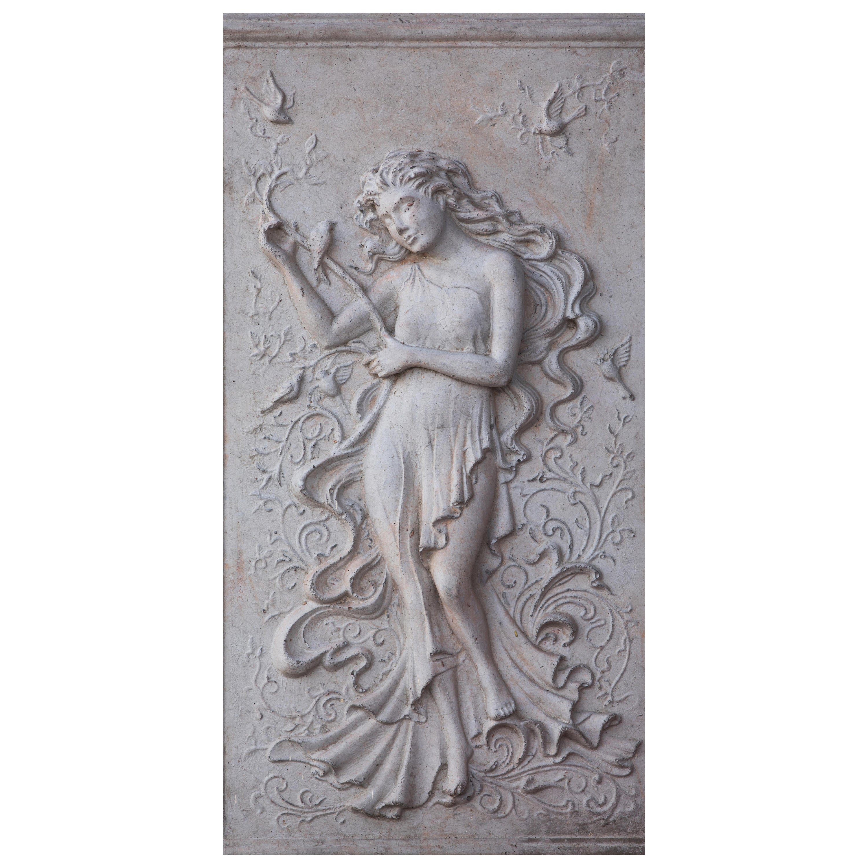 Türtapete Frau & Vögel Figur, Wandbild, Stein M1318 - Bild 2 Türtapete Frau & Vögel Figur, Wandbild, Stein M1318 - Bild 2