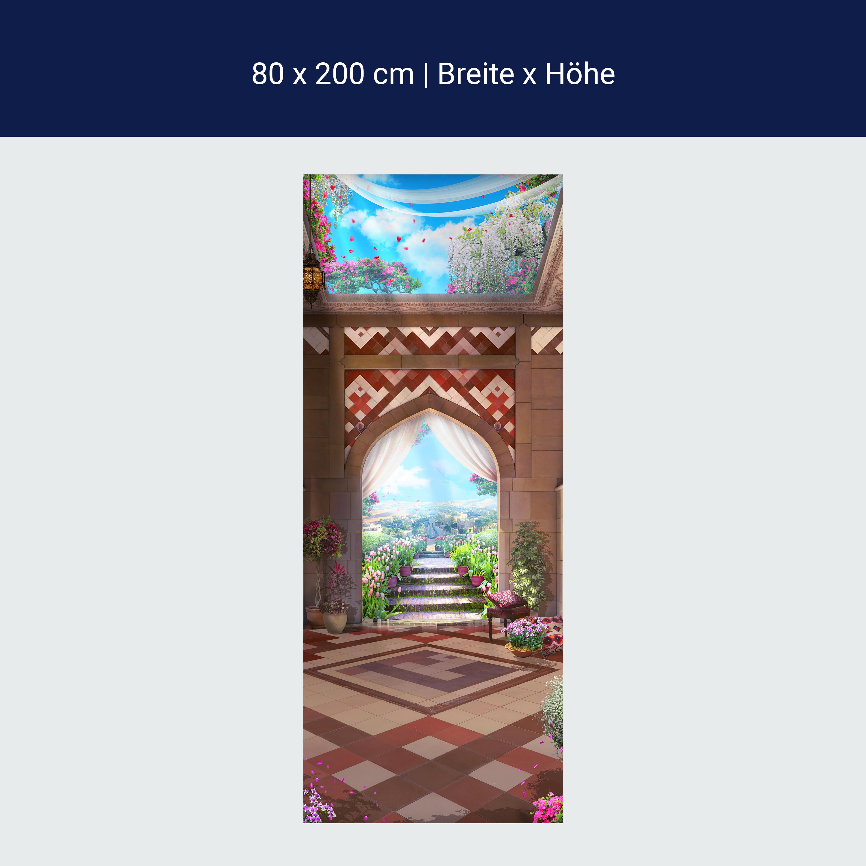 Türtapete Blick über Felder & Wiesen, orientalisch M1324 Türtapete Blick über Felder & Wiesen, orientalisch M1324