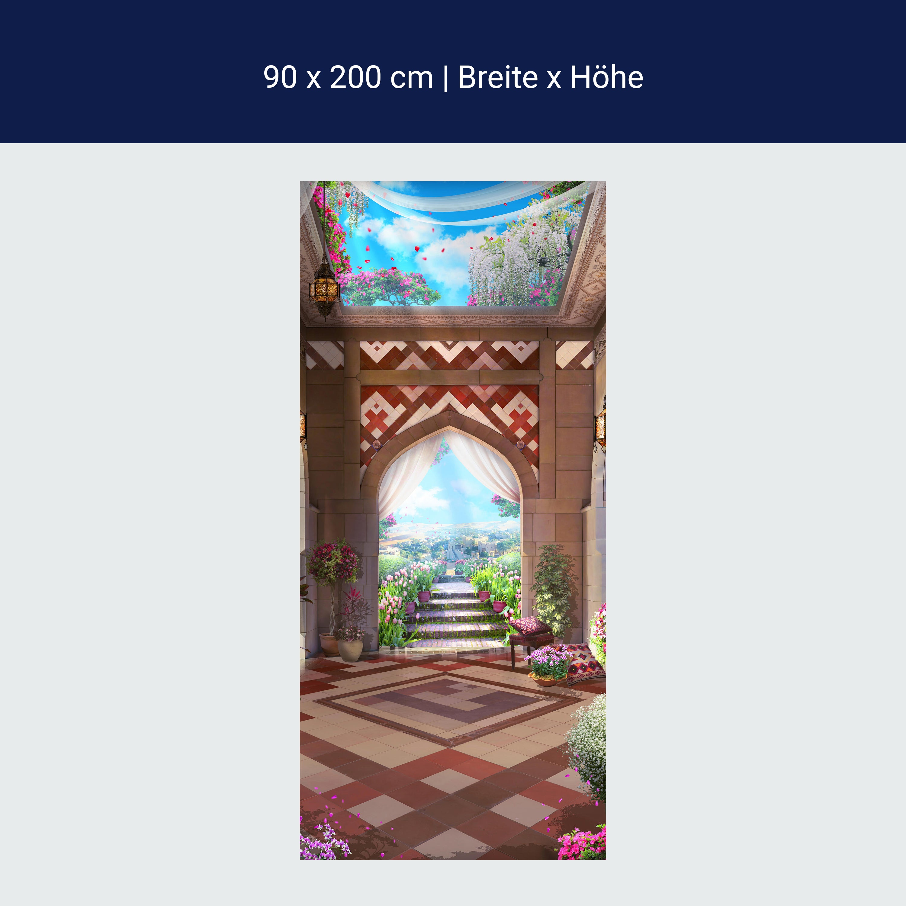 Türtapete Blick über Felder & Wiesen, orientalisch M1324 Türtapete Blick über Felder & Wiesen, orientalisch M1324