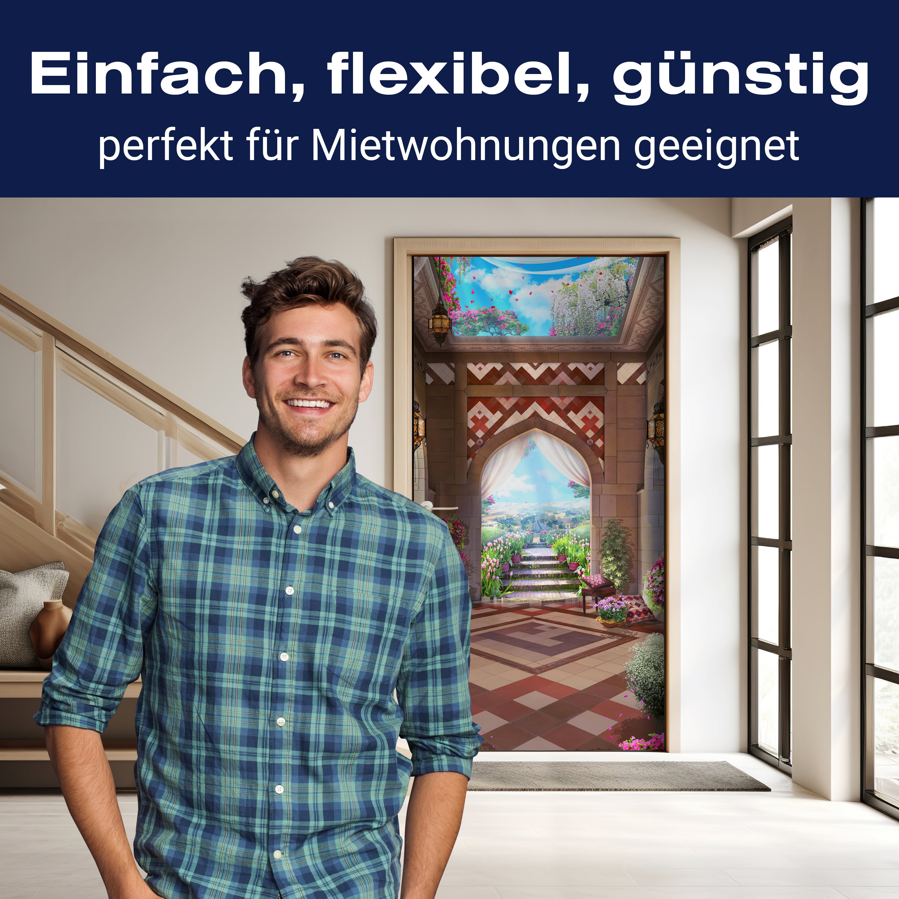 Türtapete Blick über Felder & Wiesen, orientalisch M1324 - Bild 3 Türtapete Blick über Felder & Wiesen, orientalisch M1324 - Bild 3