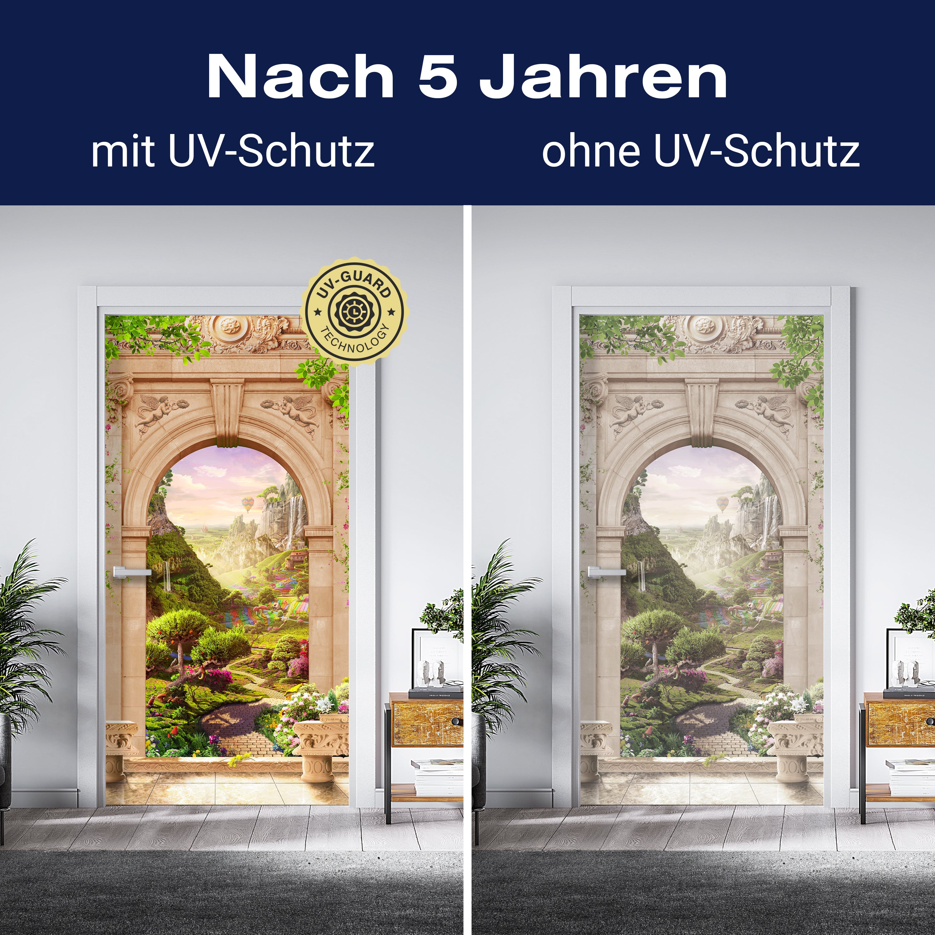 Türtapete Blick auf Felder durch Torbogen, Ballon M1326 - Bild 4 Türtapete Blick auf Felder durch Torbogen, Ballon M1326 - Bild 4